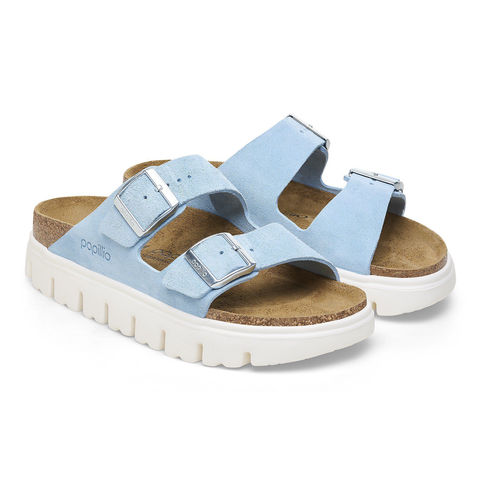 Birkenstock アリゾナ pop chunkyサンダル blue Arizona Chunky Suede Leather Ultra Blue | BIRKENSTOCK