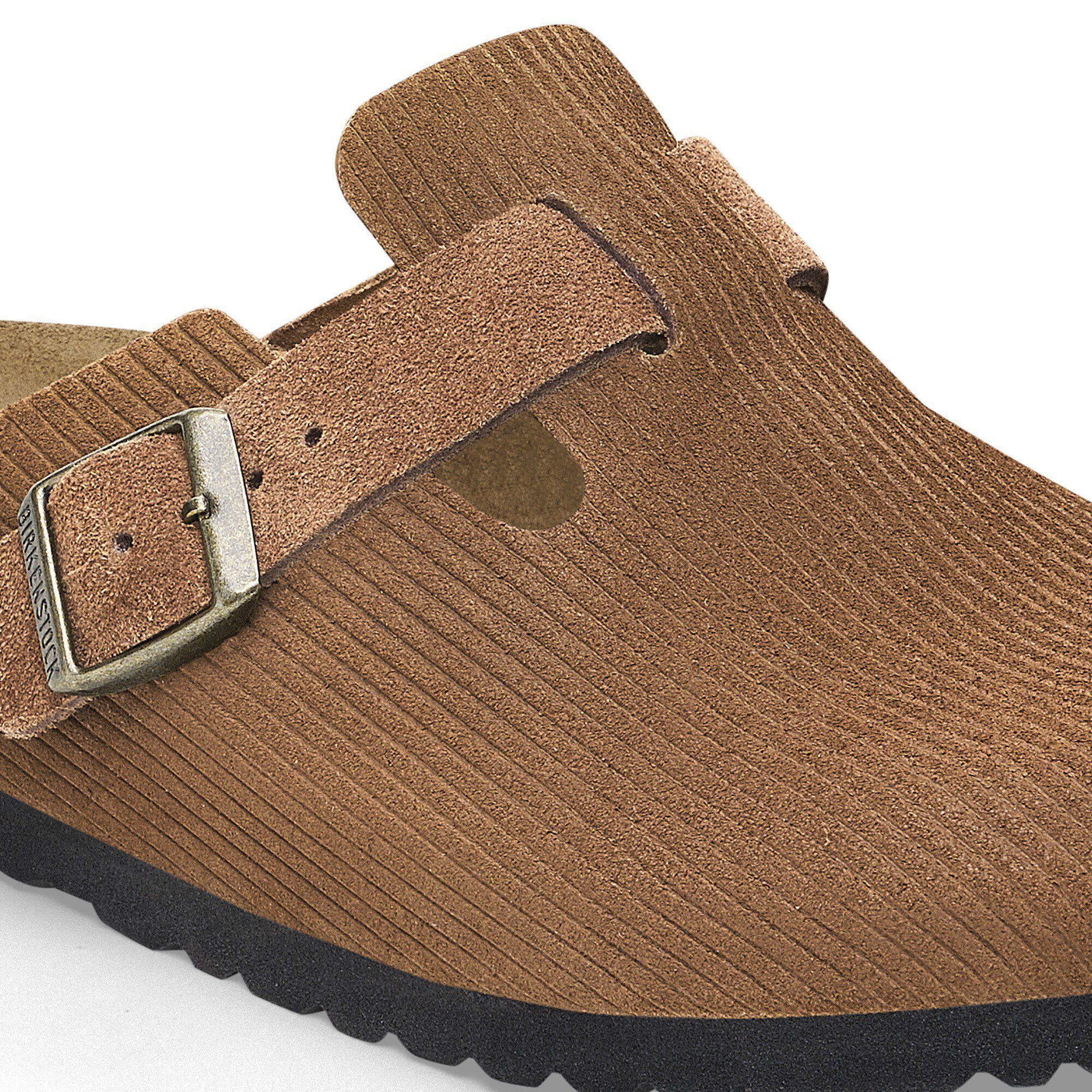 Boston Suede Leather Embossed Corduroy Dark Tea | BIRKENSTOCK