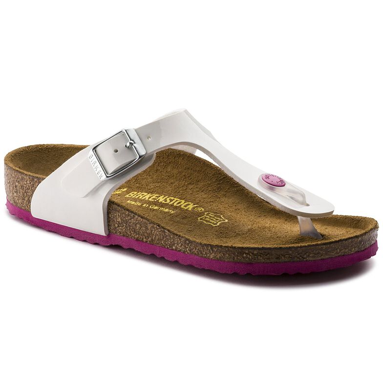 Gizeh Birko Flor Patent White Shop Online At Birkenstock