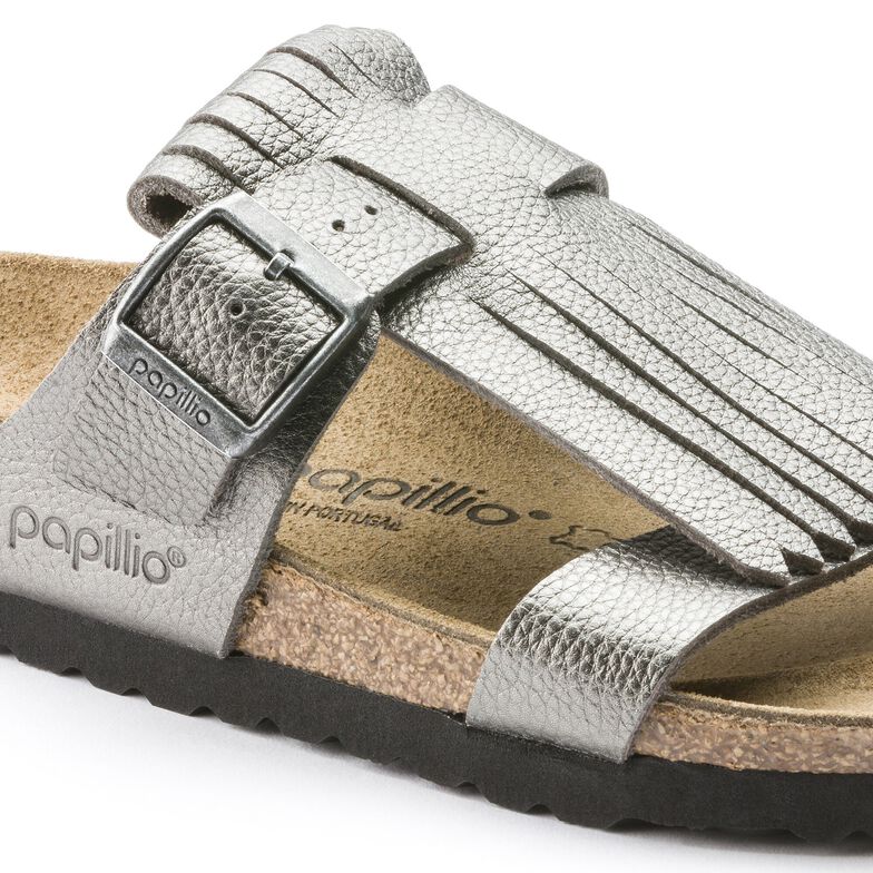 Maddie Natural Leather Metallic Anthracite Maddie Natural Leather Metallic Anthracite