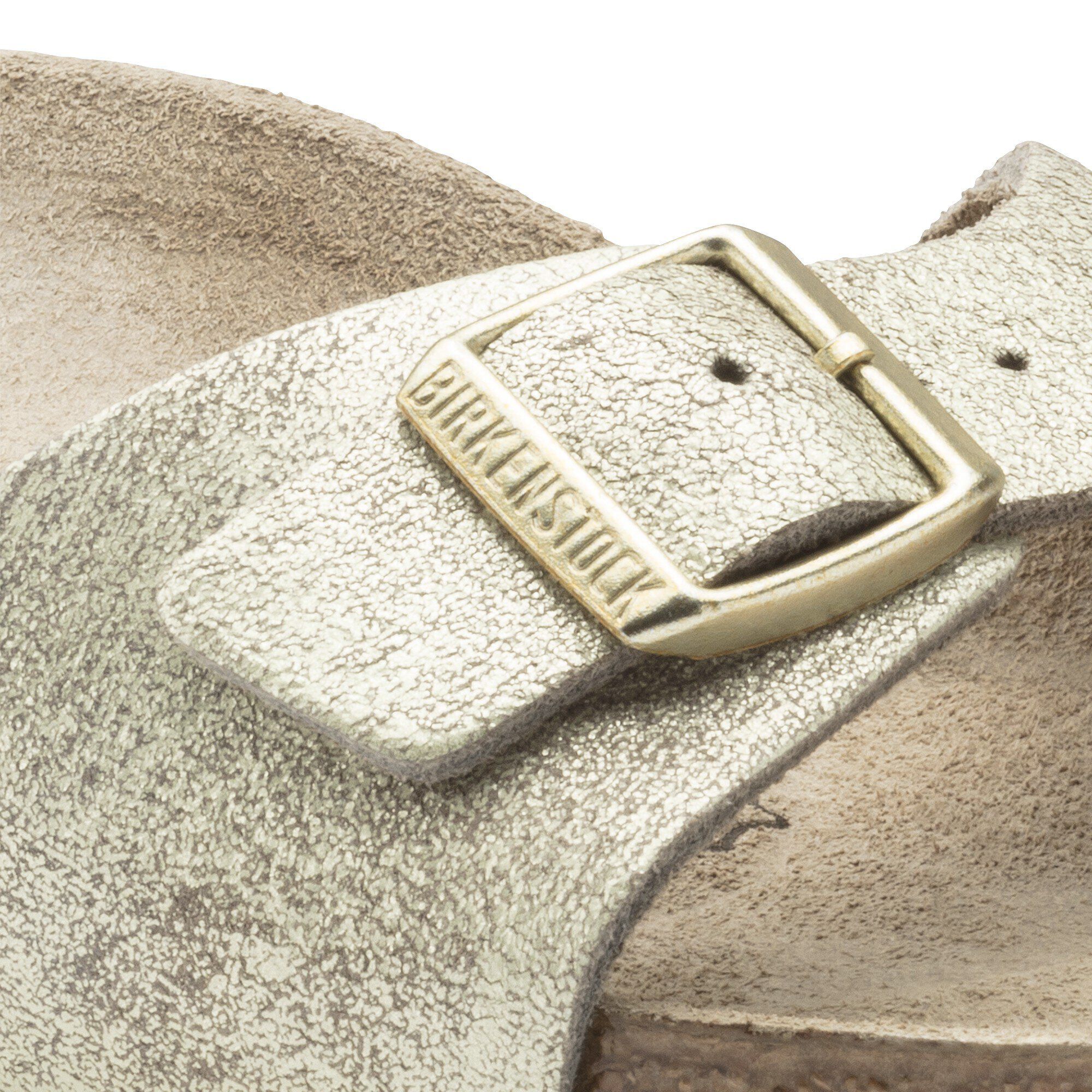 birkenstock gizeh washed metallic cream gold