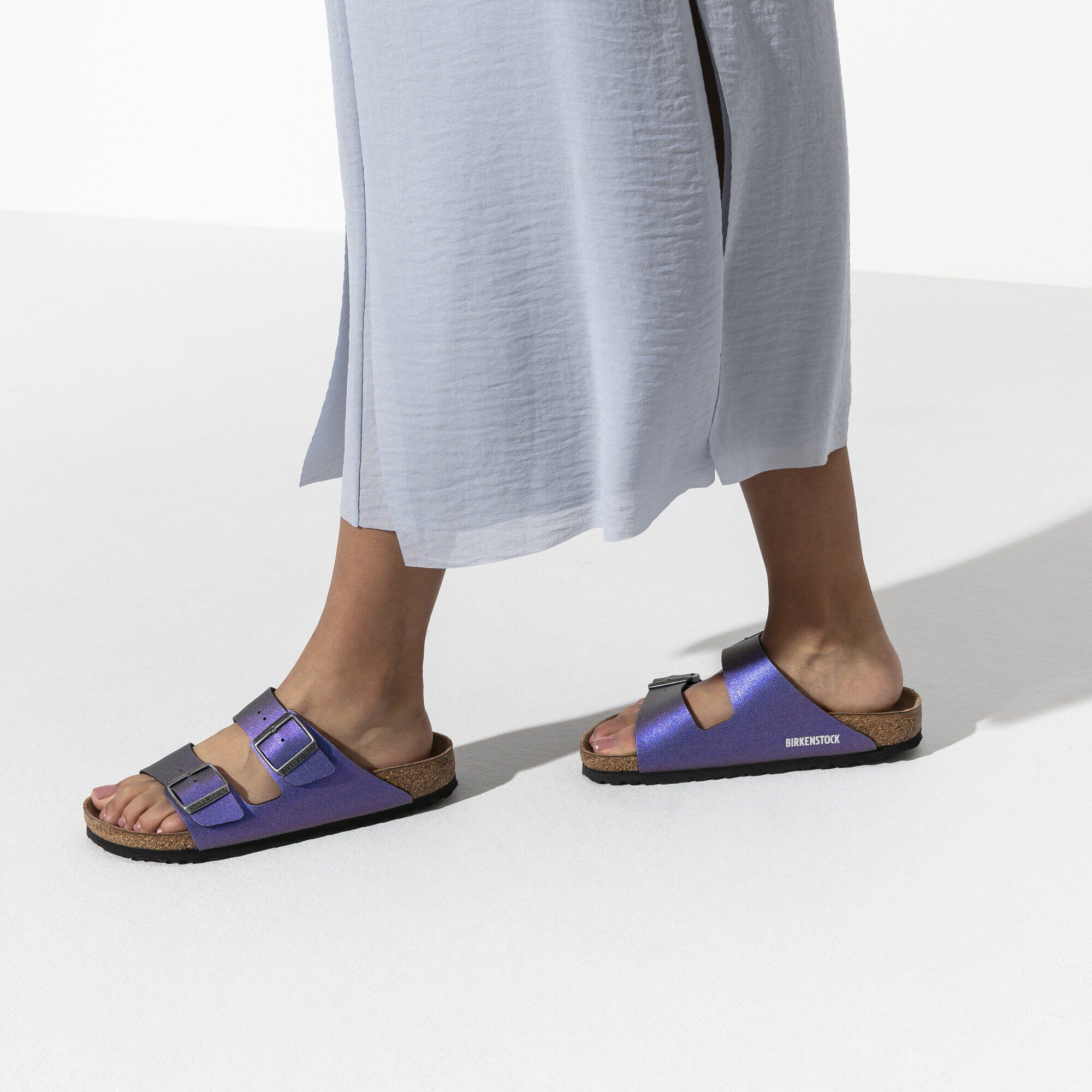 Icy metallic violet birkenstock Clearance