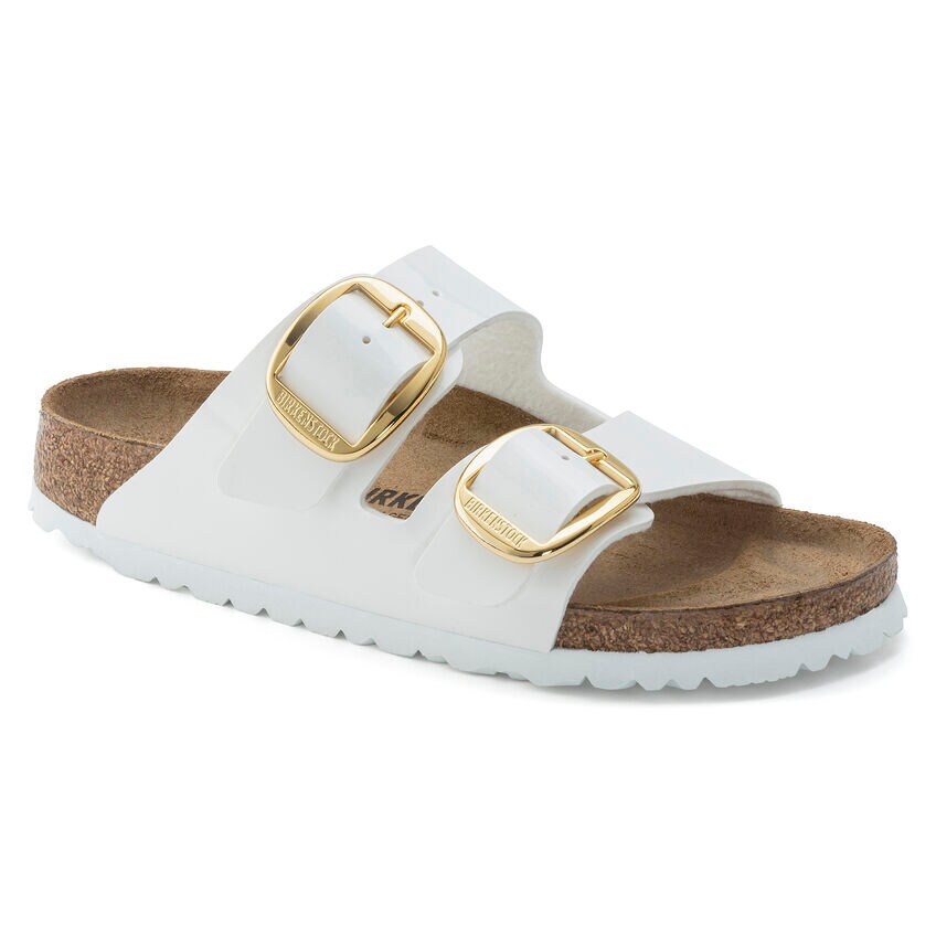 Arizona Big Buckle Birko-Flor Patent Patent White BIRKENSTOCK