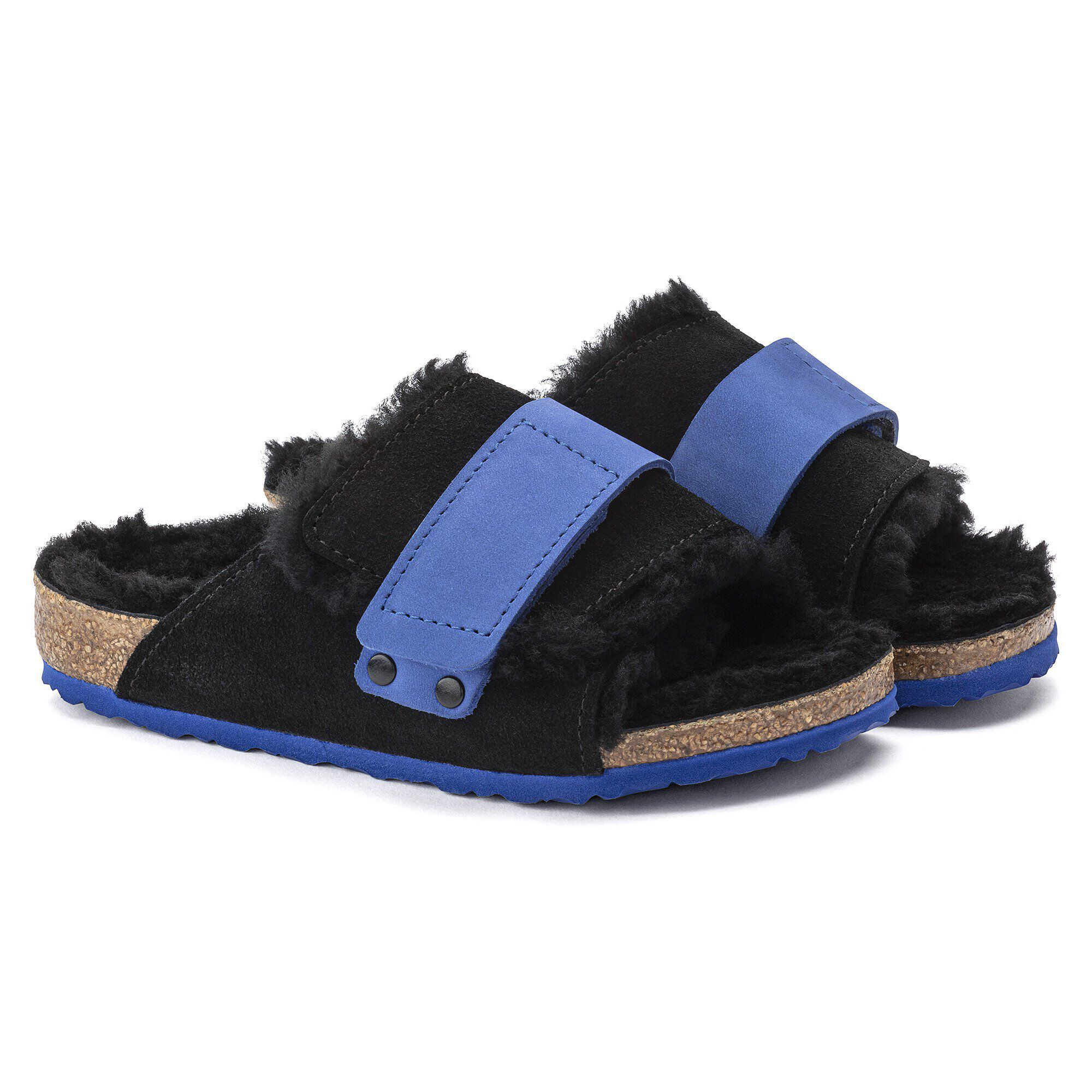 Kyoto Teddy Kids Suede Leather Black | BIRKENSTOCK