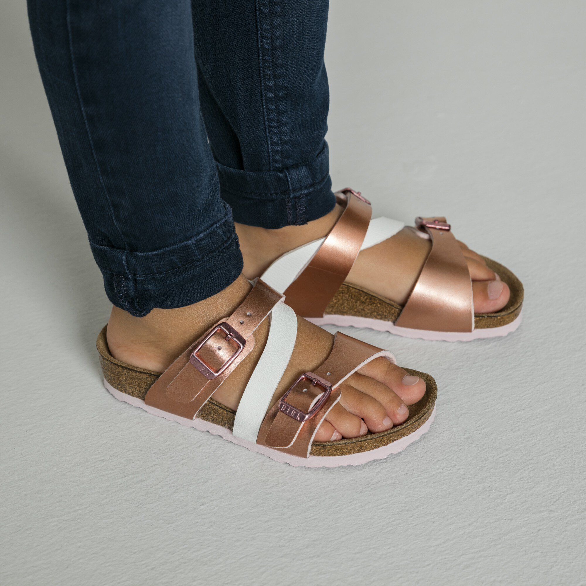 Birkenstock salina rose gold Clearance
