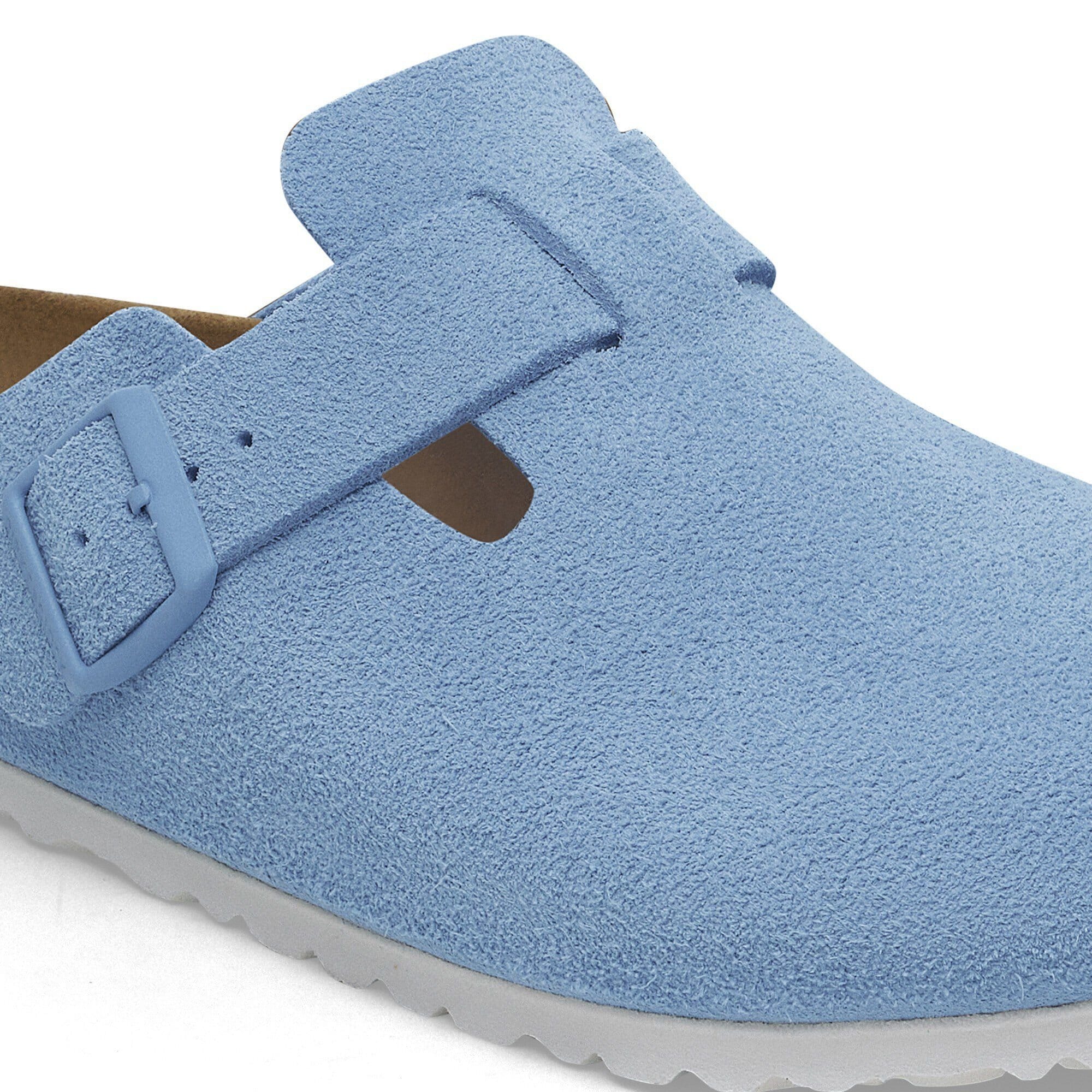 Boston Suede Leather Sky Blue BIRKENSTOCK