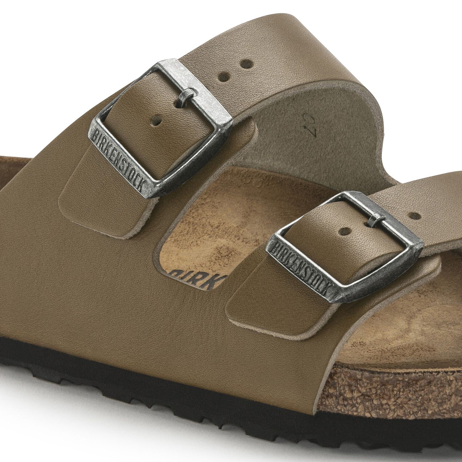 Arizona Grip Natural Leather Vintage Wood Faded Khaki BIRKENSTOCK