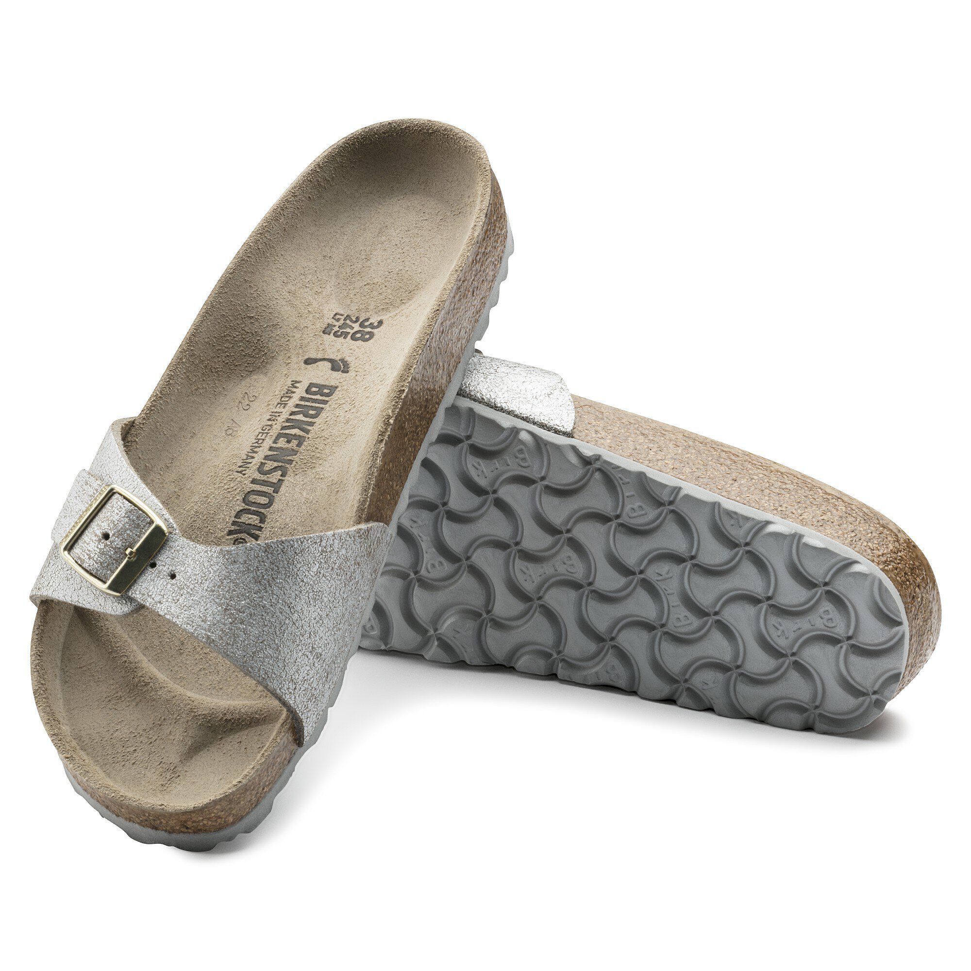 birkenstock madrid washed metallic