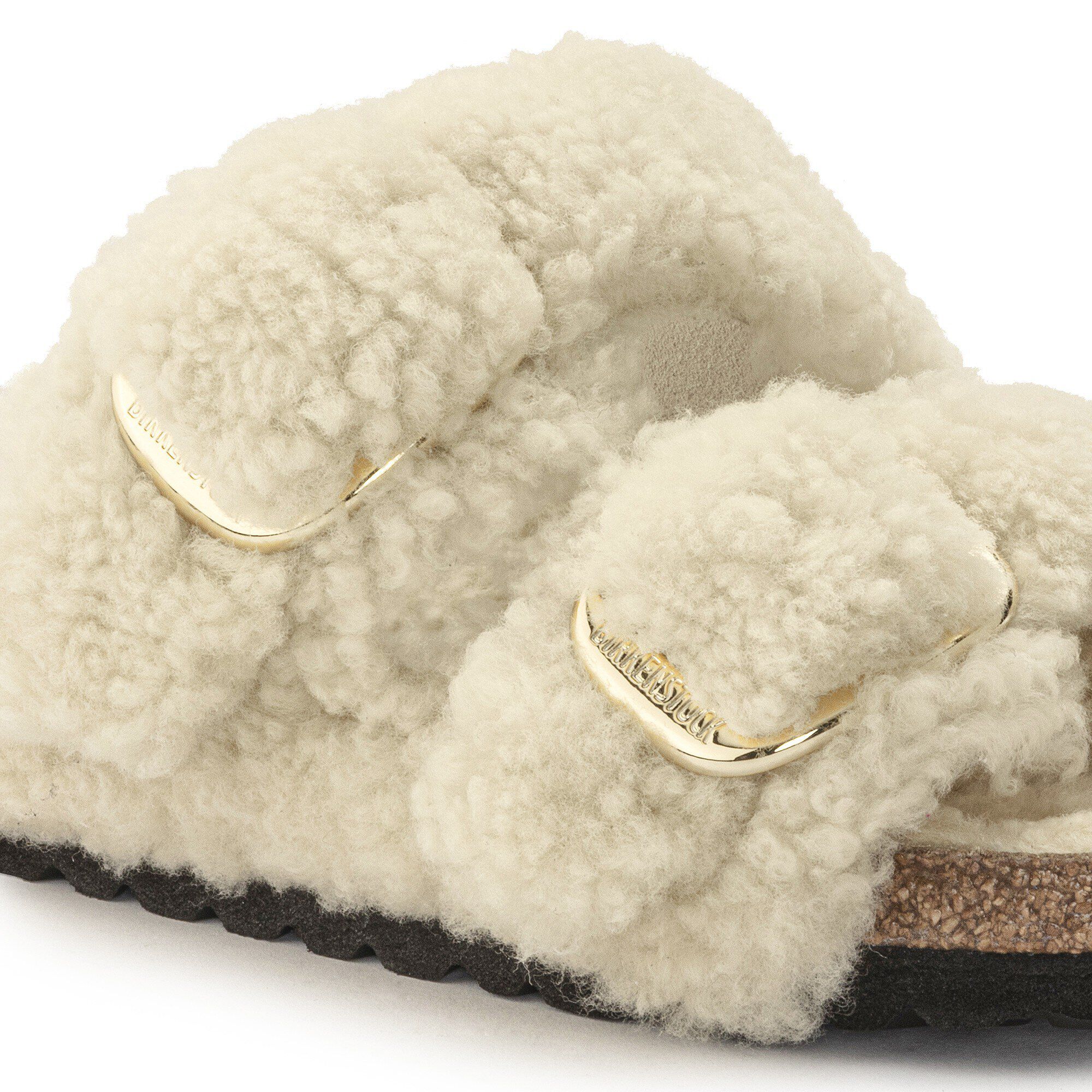 Arizona Big Buckle Shearling Teddy Eggshell BIRKENSTOCK