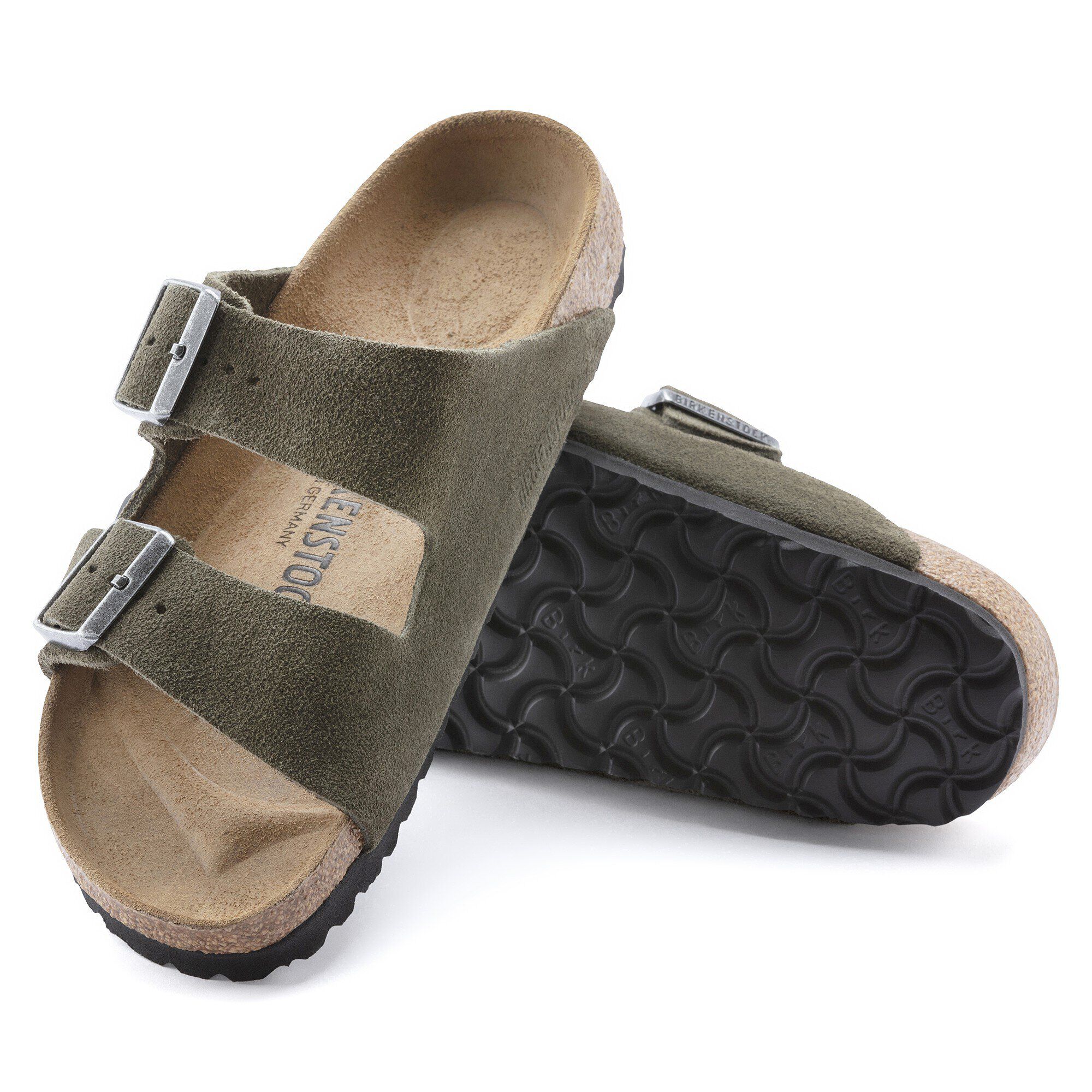 サンダル BIRKENSTOCK SS25 (1024544 THYME) Arizona Suede Leather Thyme | BIRKENSTOCK