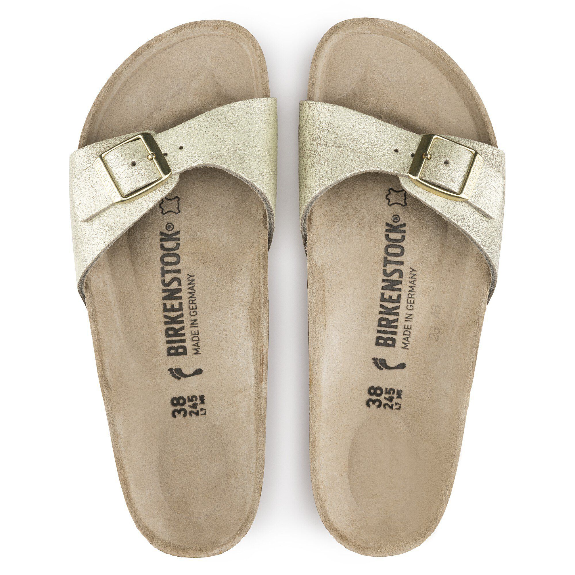 birkenstock cream gold