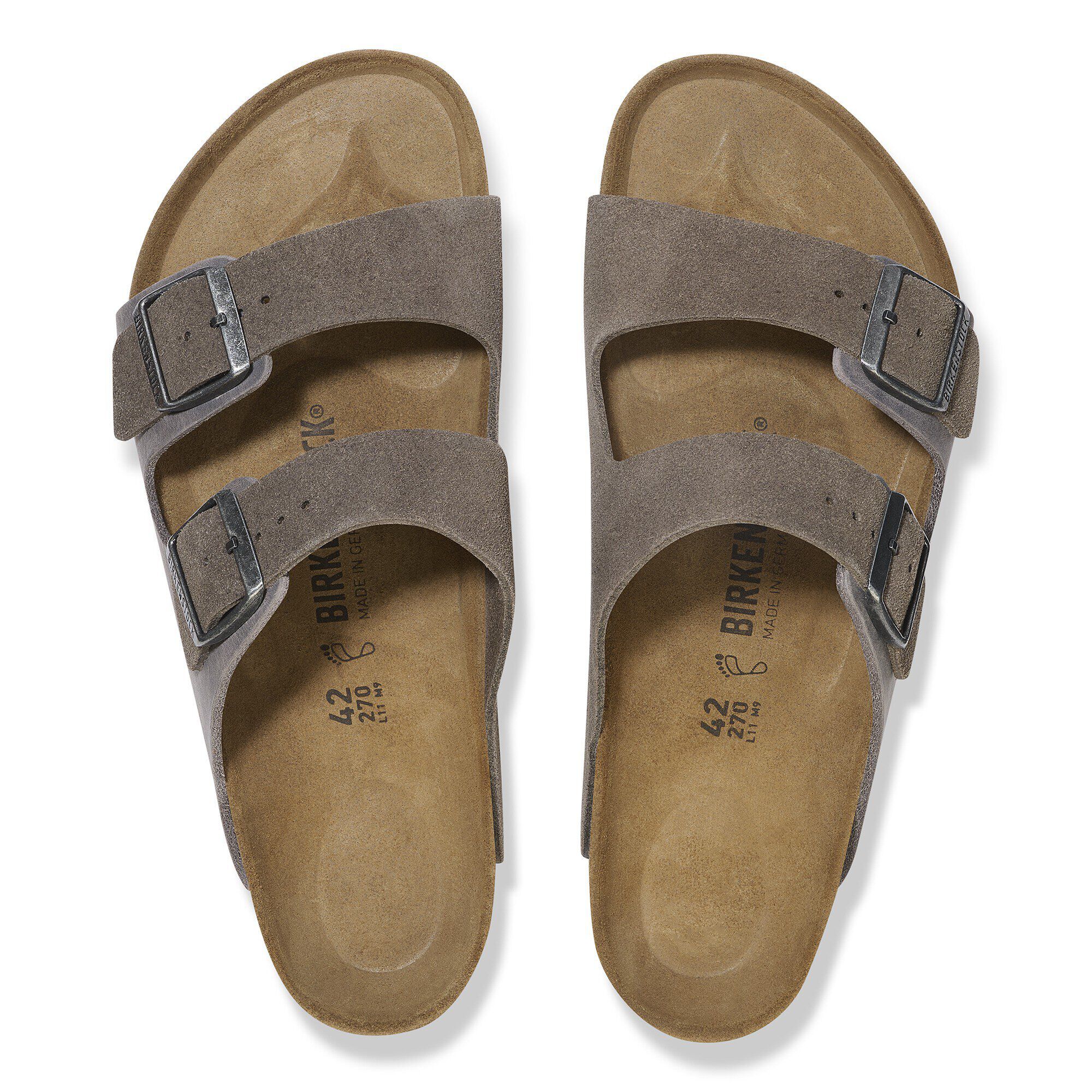 Arizona BS Mixed Leather Concrete Gray | BIRKENSTOCK