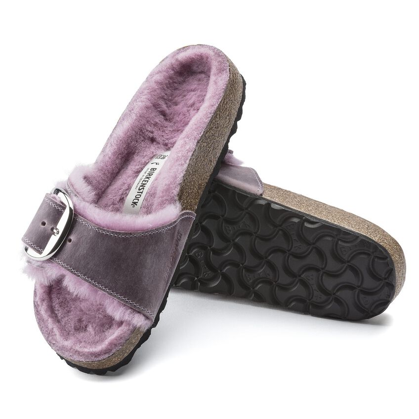 Madrid Big Buckle Shearling Natural Leather Oiled