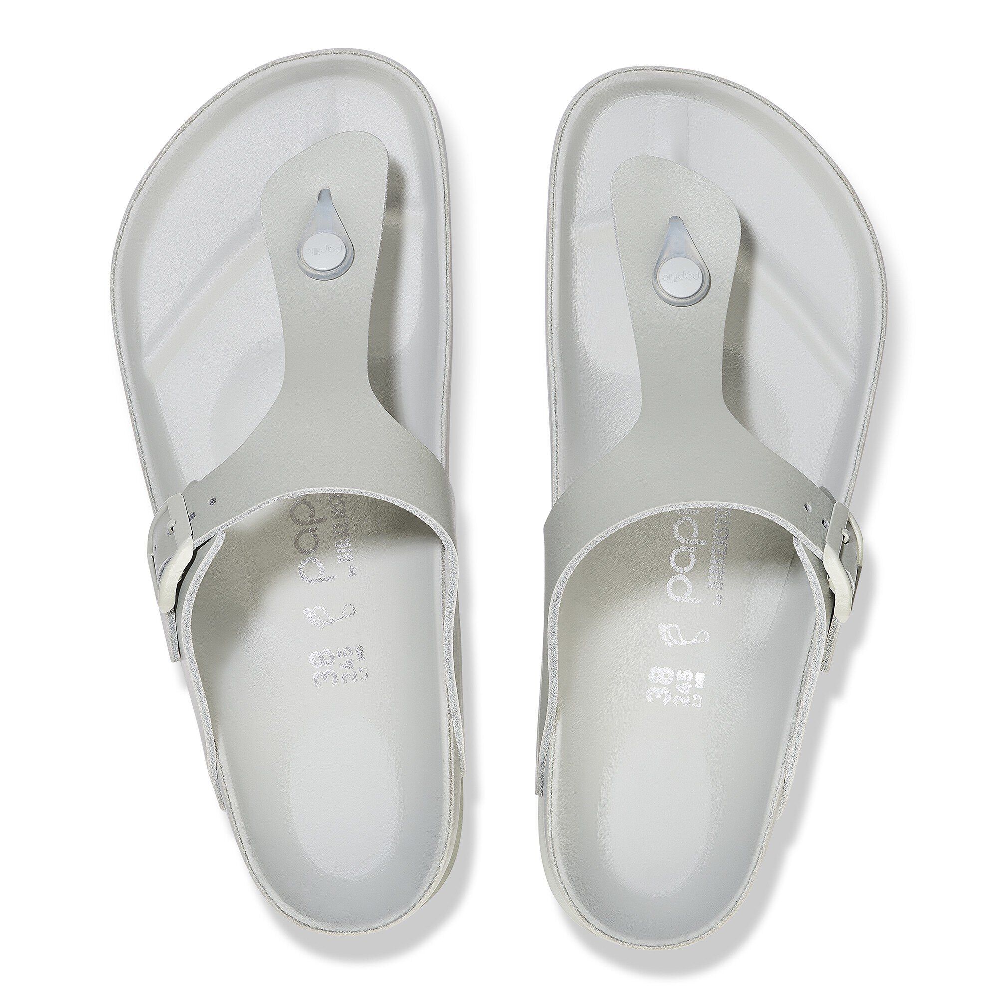 正規品★BIRKENSTOCK Gizeh PAP Flex プラットフォーム Gizeh PAP Flex Platform Natural Leather Mineral Gray