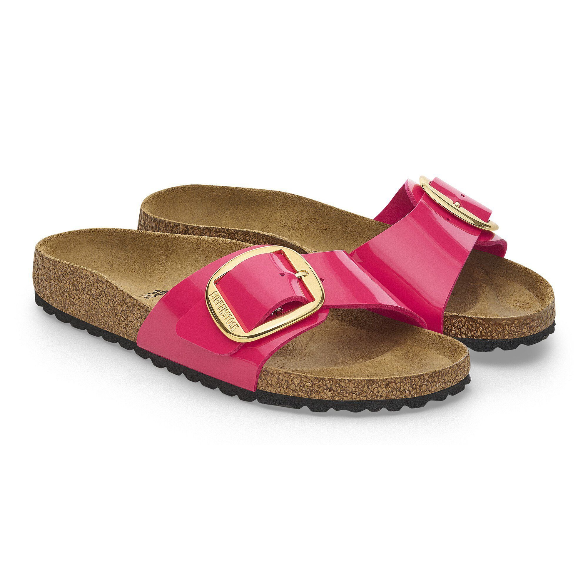 Madrid Big Buckle Birko-Flor Patent Patent Fuchsia Fusion
