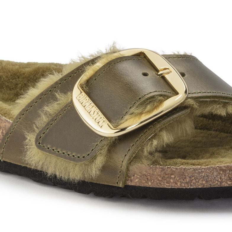 Madrid Big Buckle Shearling Natural Leather Oiled