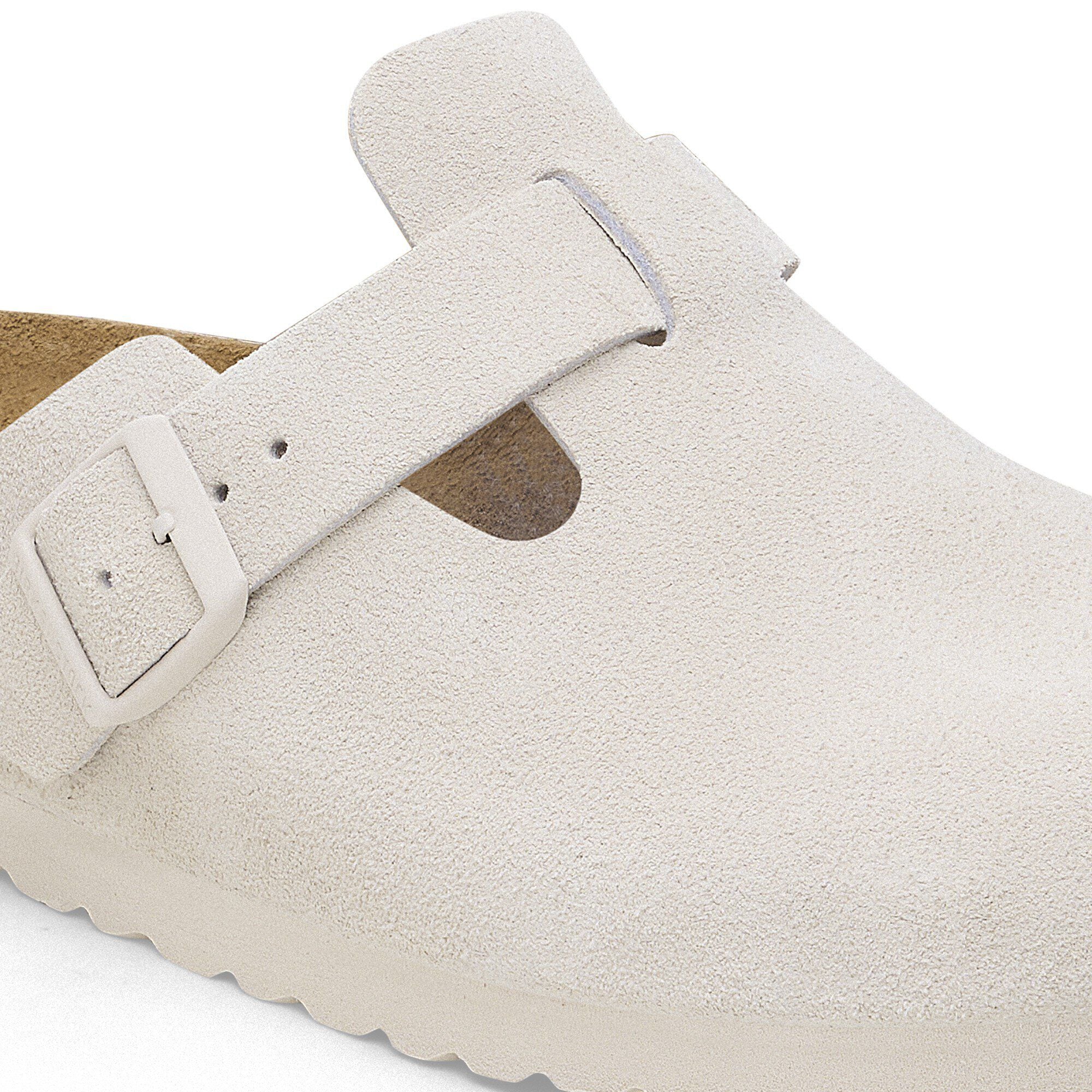 ★美品★ BIRKENSTOCK Boston アンティークホワイト レギュラー Boston Suede Leather Embossed Corduroy Antique White | BIRKENSTOCK
