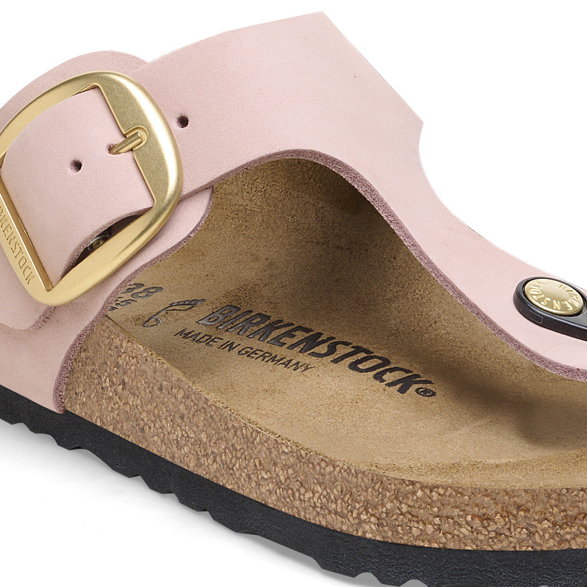 Gizeh Big Buckle Nubuk Leather Soft Pink | BIRKENSTOCK