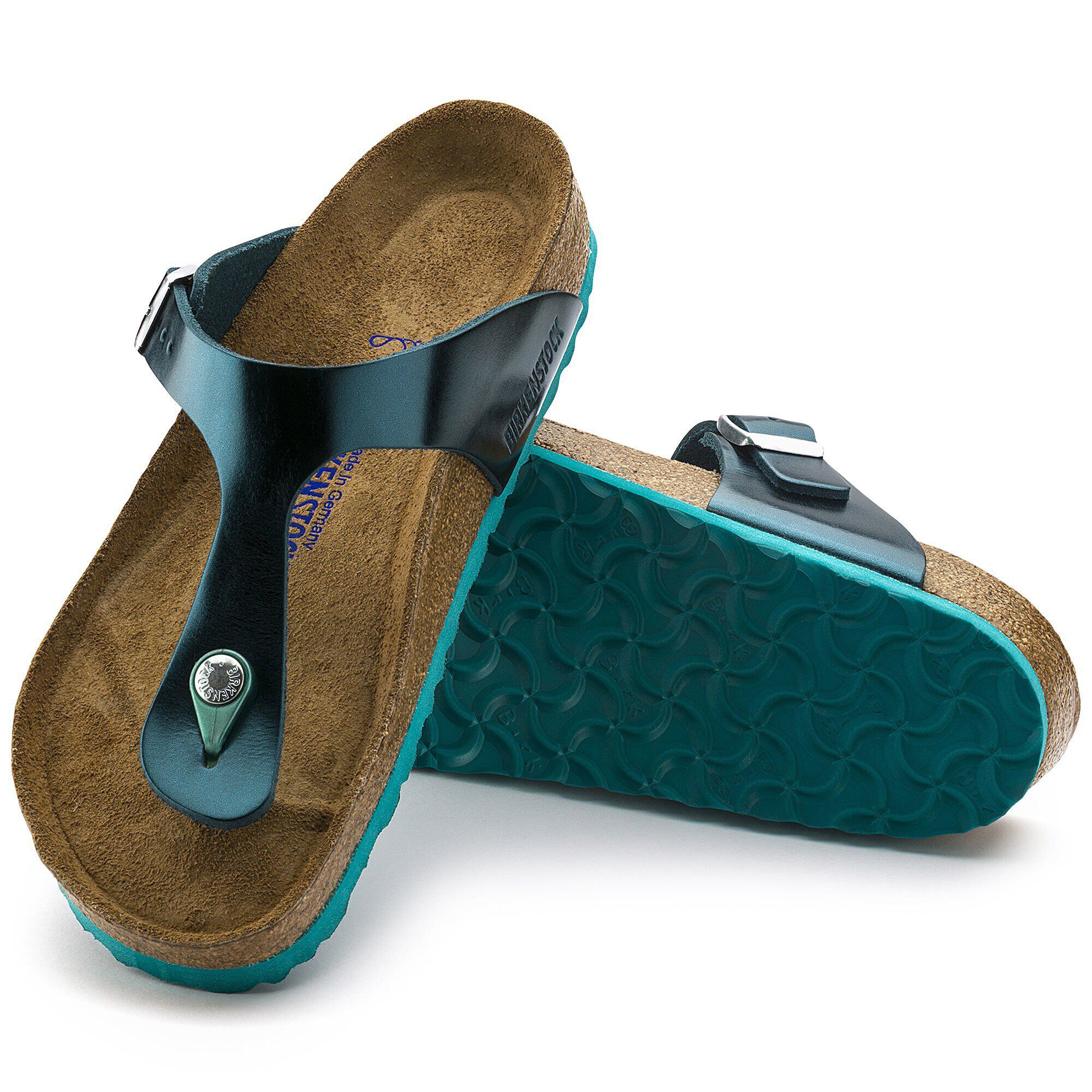 Birkenstock grün metallic Clearance