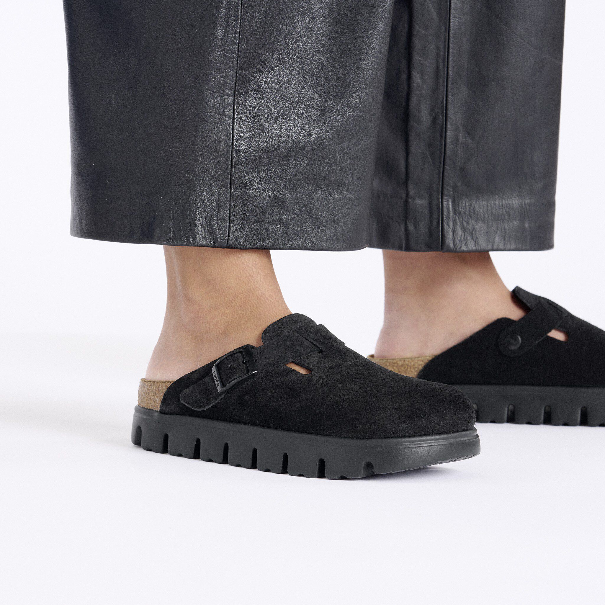Boston Chunky / ボストン チャンキー スエードレザー ブラック / ブラック | BIRKENSTOCK