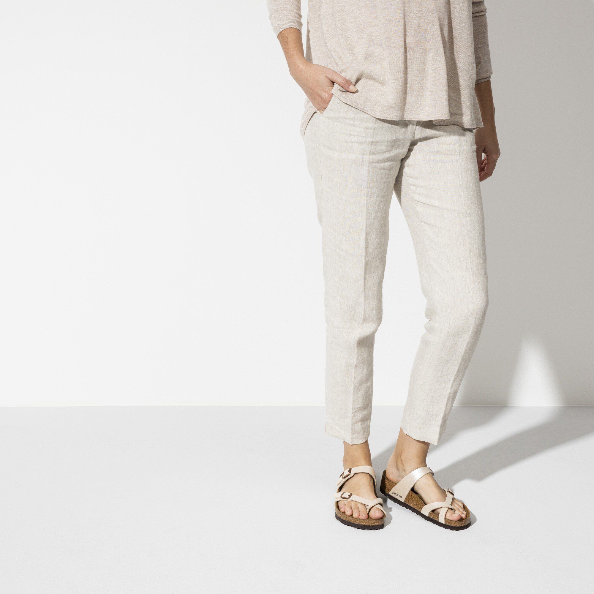Pearl white birkenstocks mayari Clearance