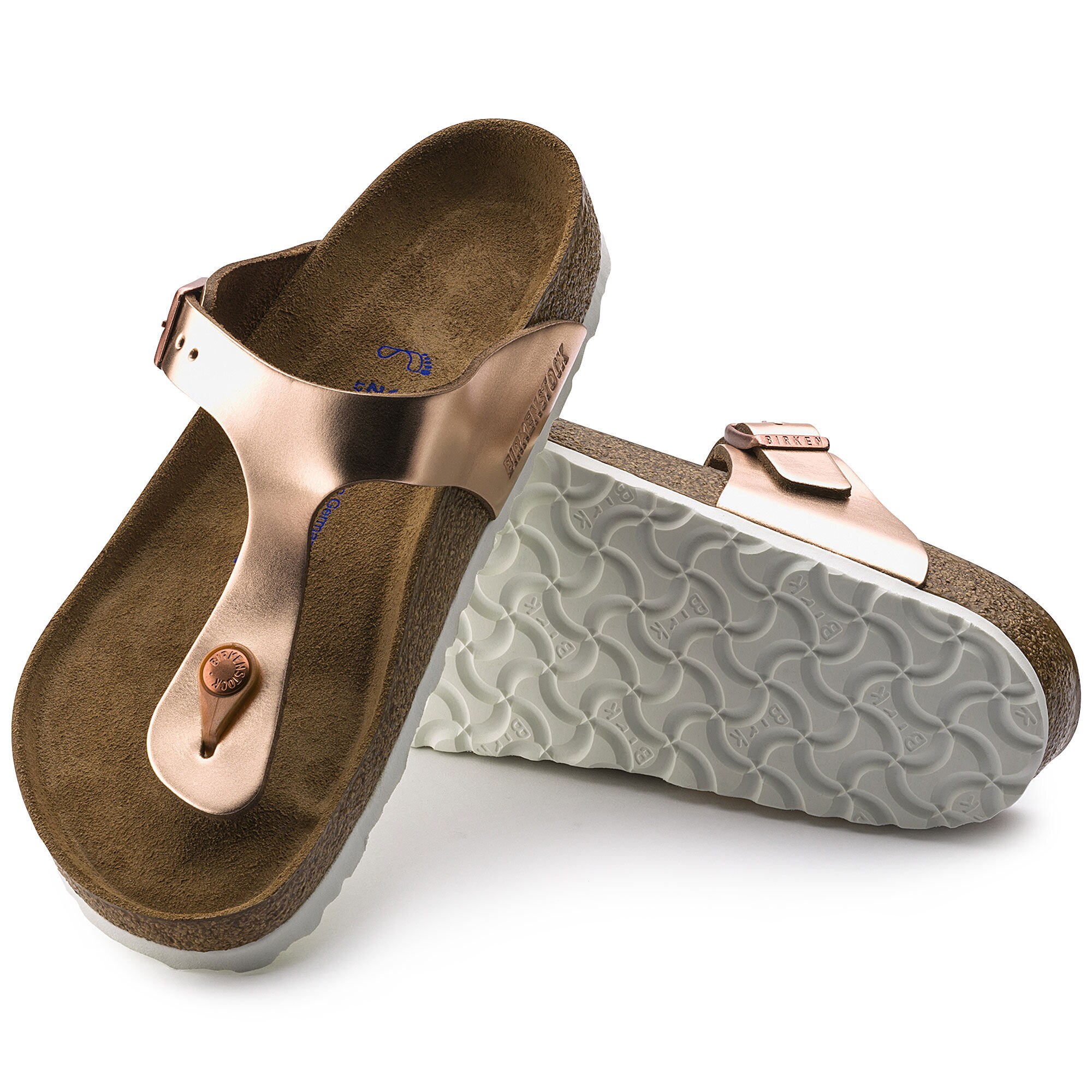 Birkenstock gizeh metallic copper