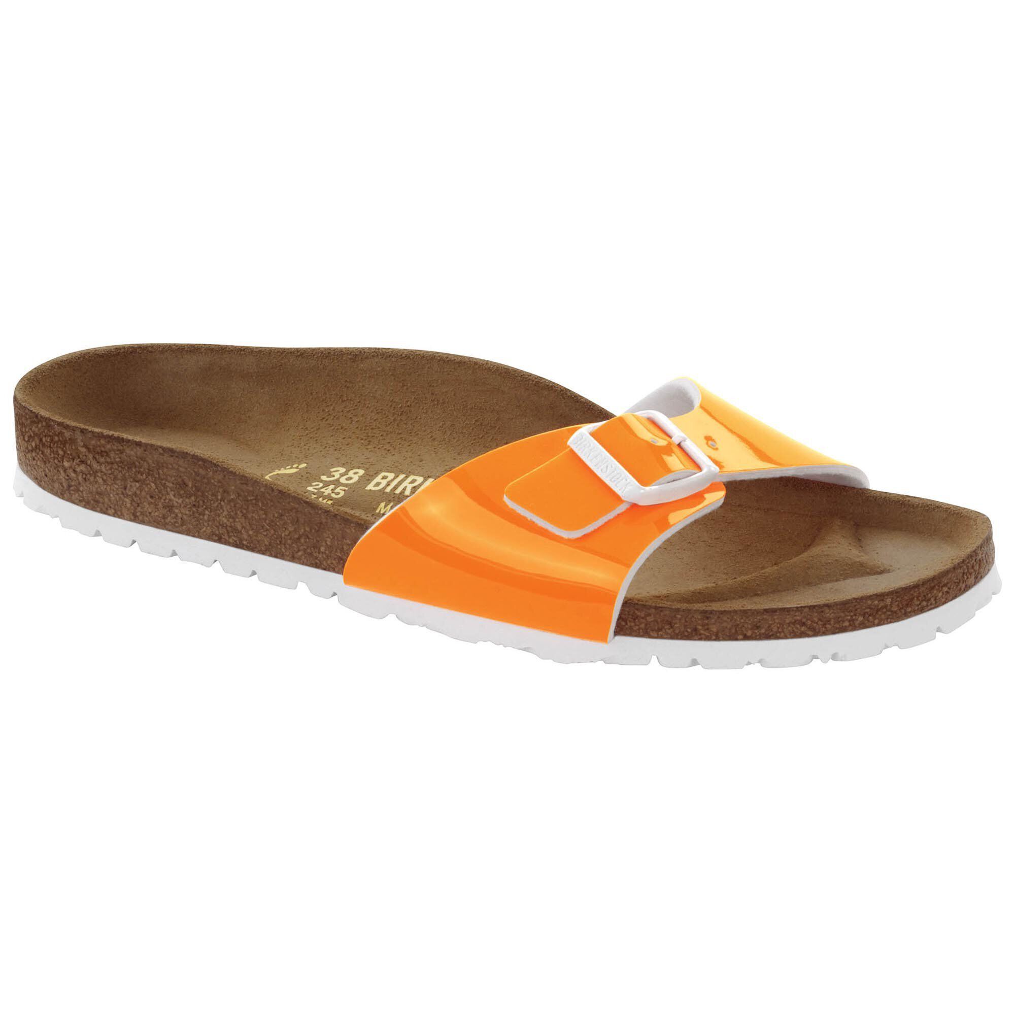 neon orange birkenstocks