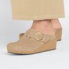Fanny Ring-Buckle Suede Leather
