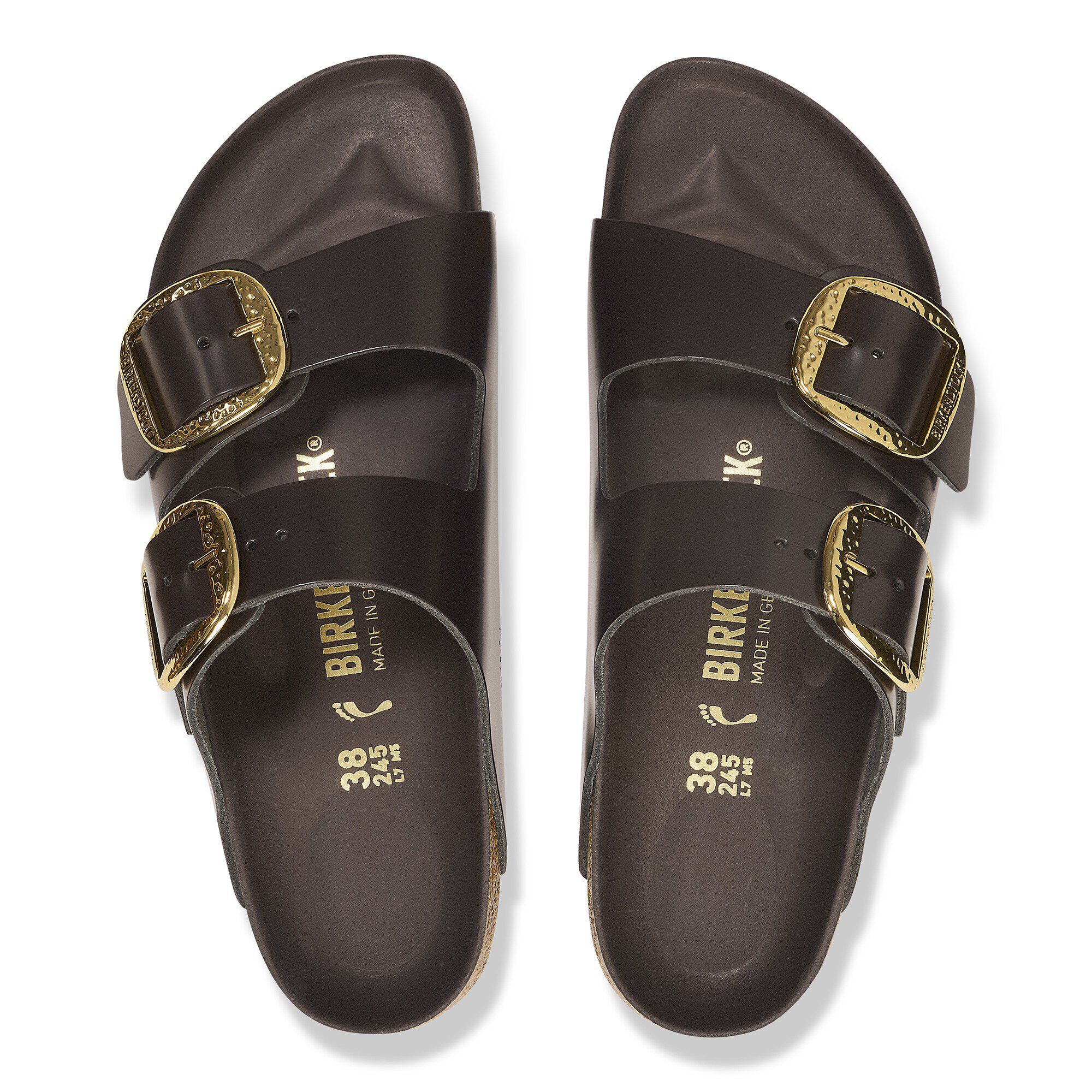 Arizona Big Buckle / アリゾナ ビッグバックル スムースレザー パテント ハイシャイン エスプレッソ | BIRKENSTOCK