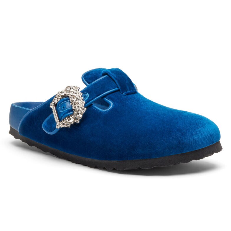 Boston Crystal Buckle أزرق مخملي