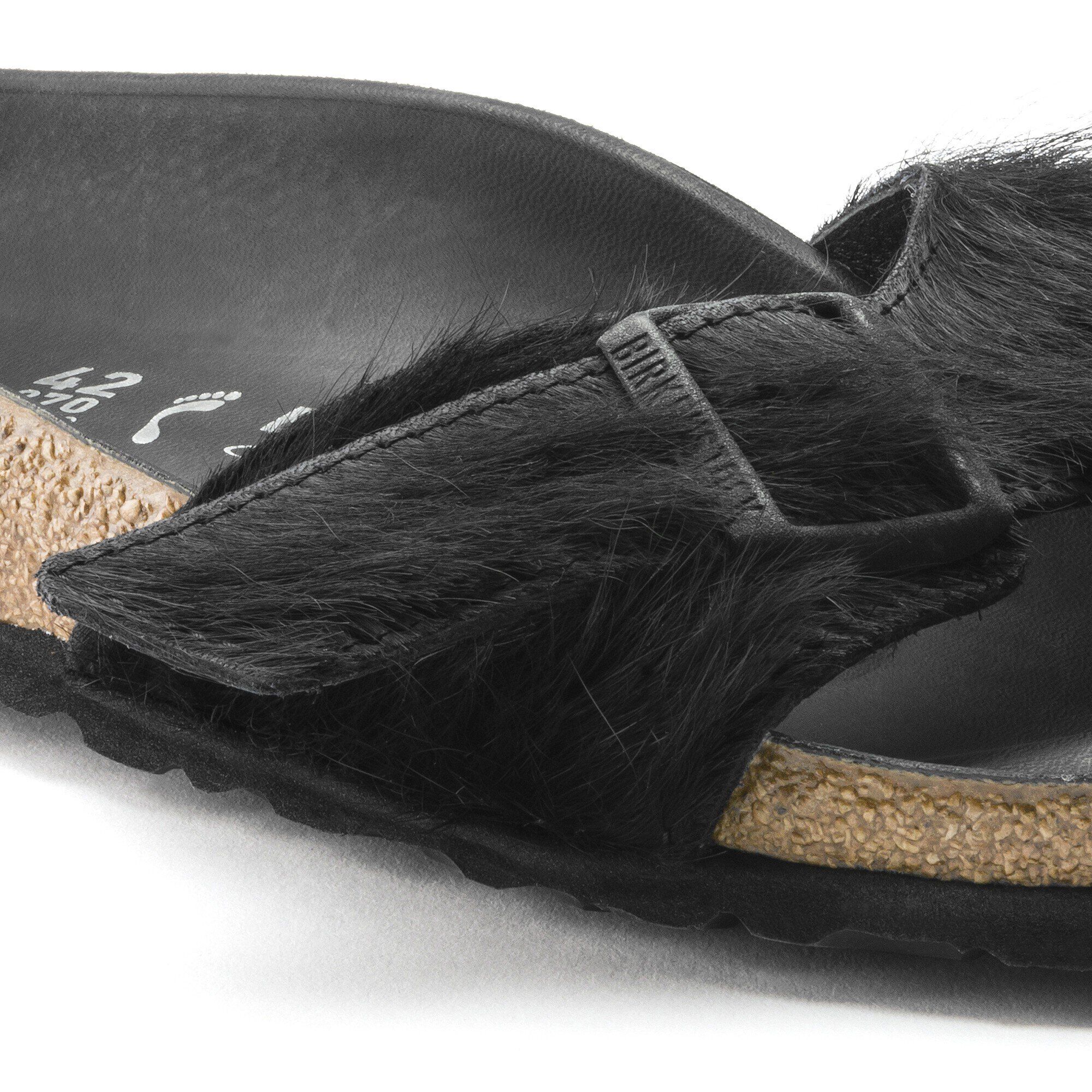 Rick Owens Madrid Cowhide Longhair Black | BIRKENSTOCK