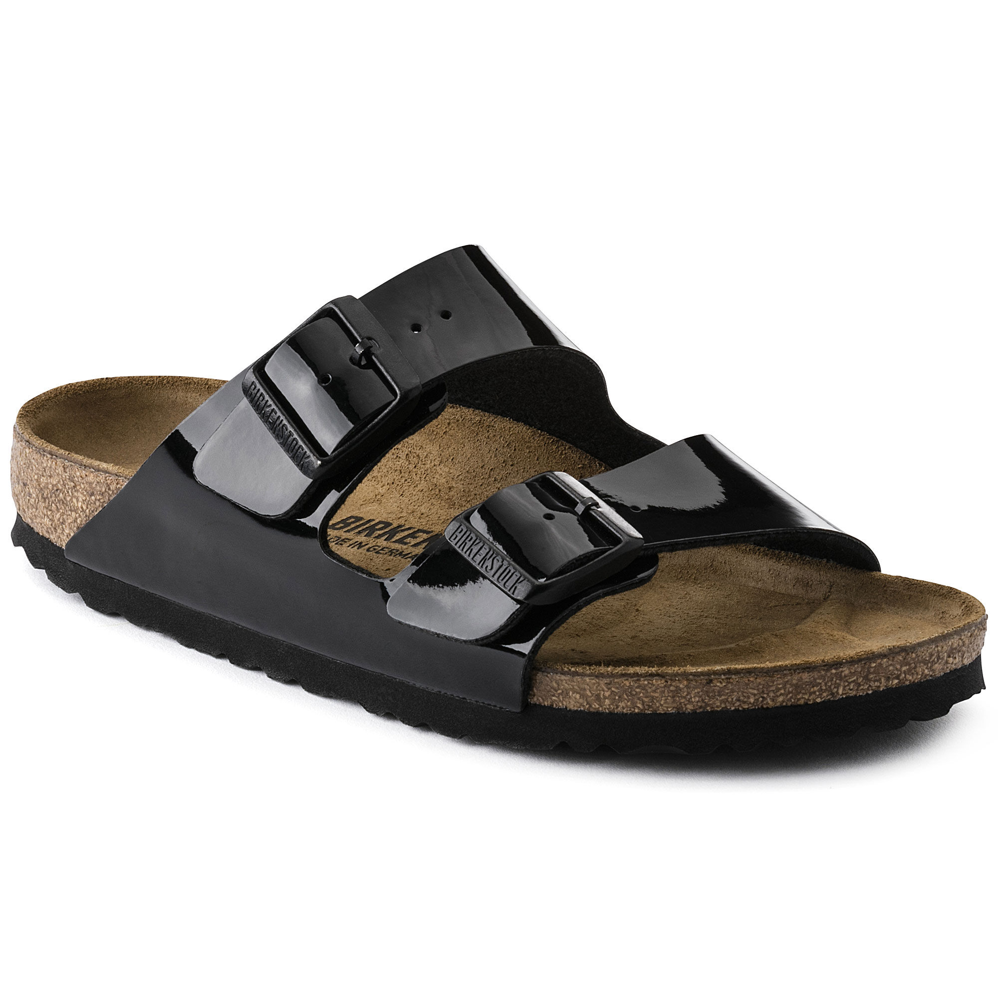 black patent birkenstock