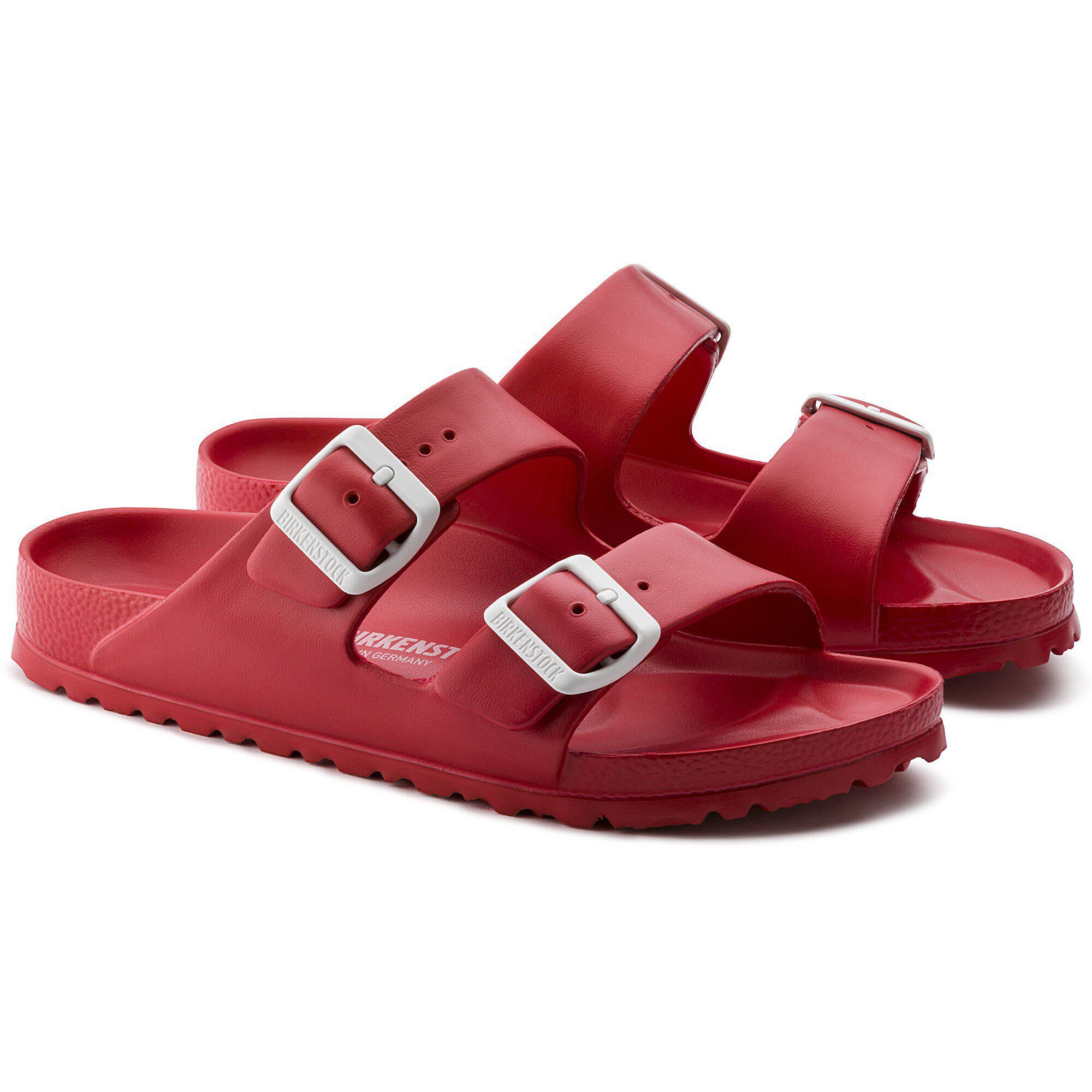 red eva birkenstocks