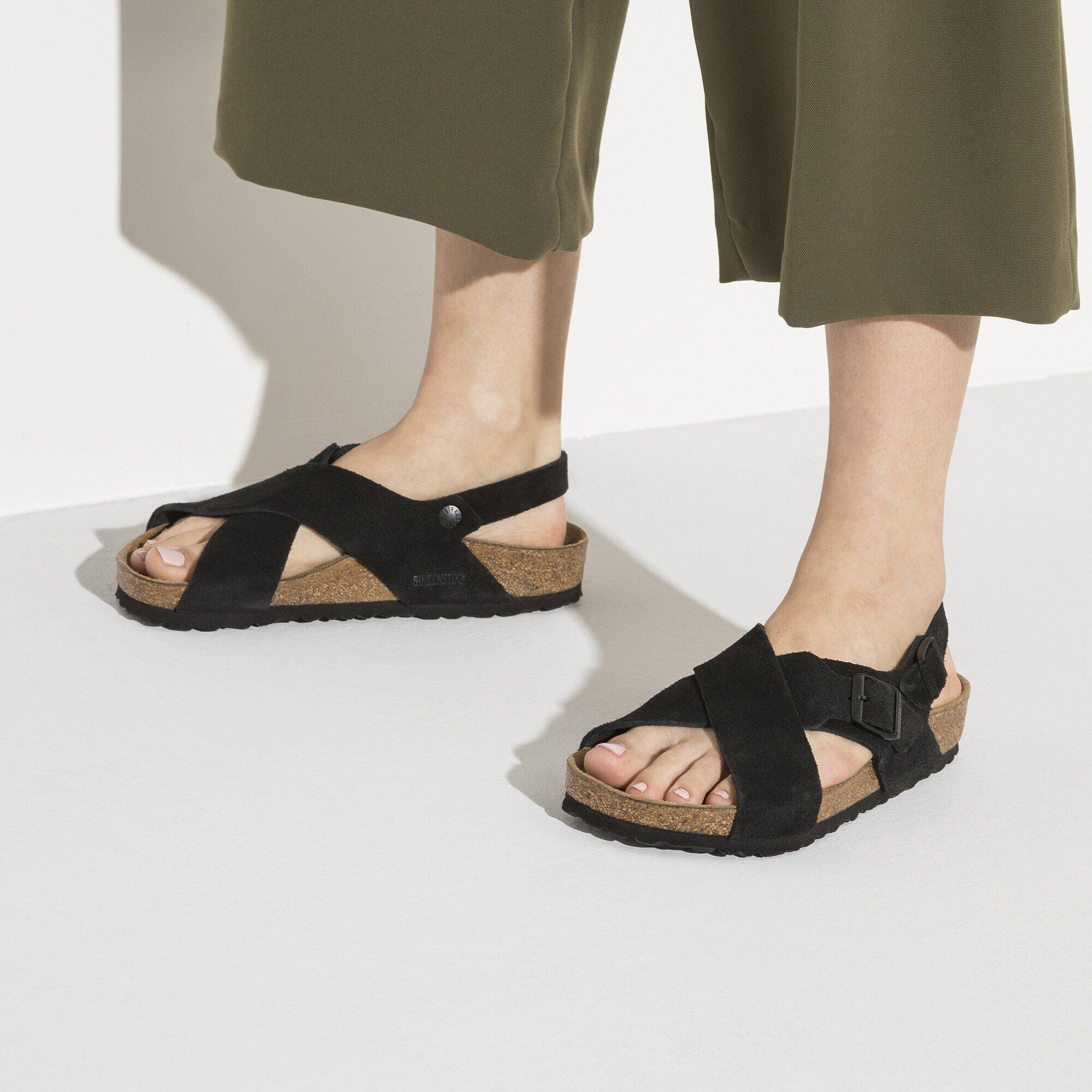 birkenstock tulum suede cross strap sandals