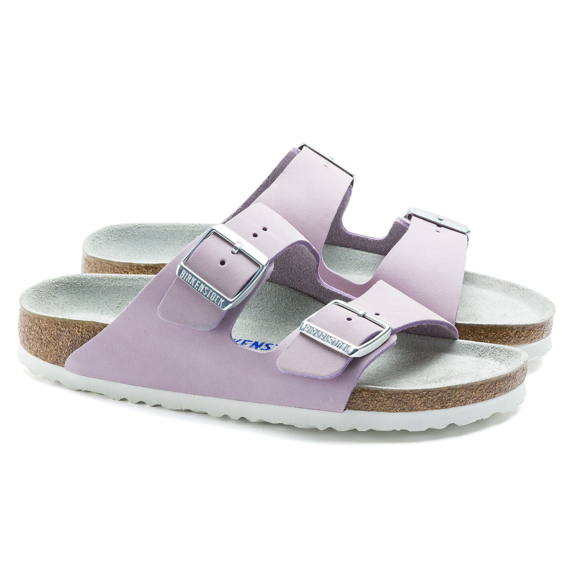 birkenstock arizona soft footbed lilac