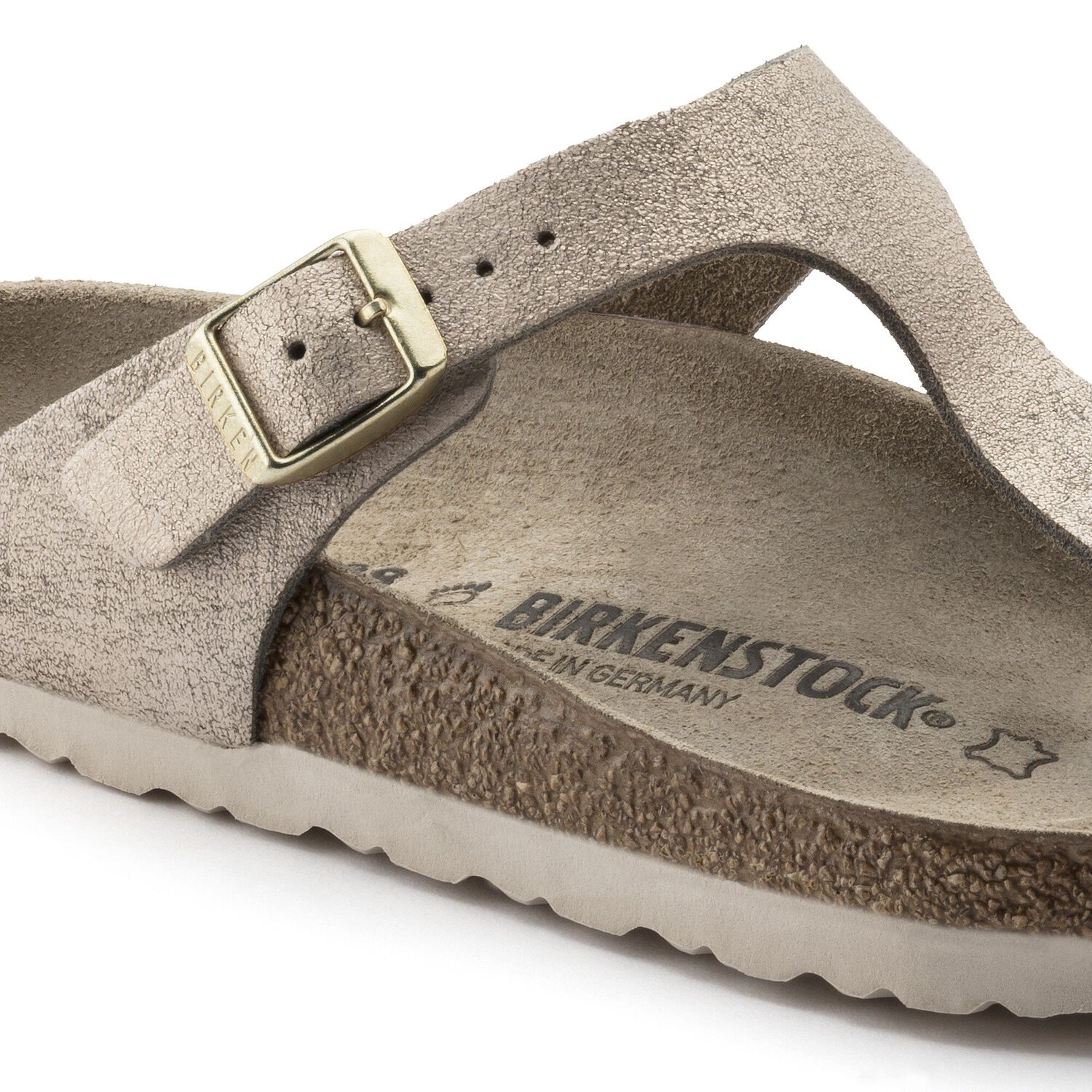 Gizeh Suede Leather Washed Metallic Rose Gold | BIRKENSTOCK