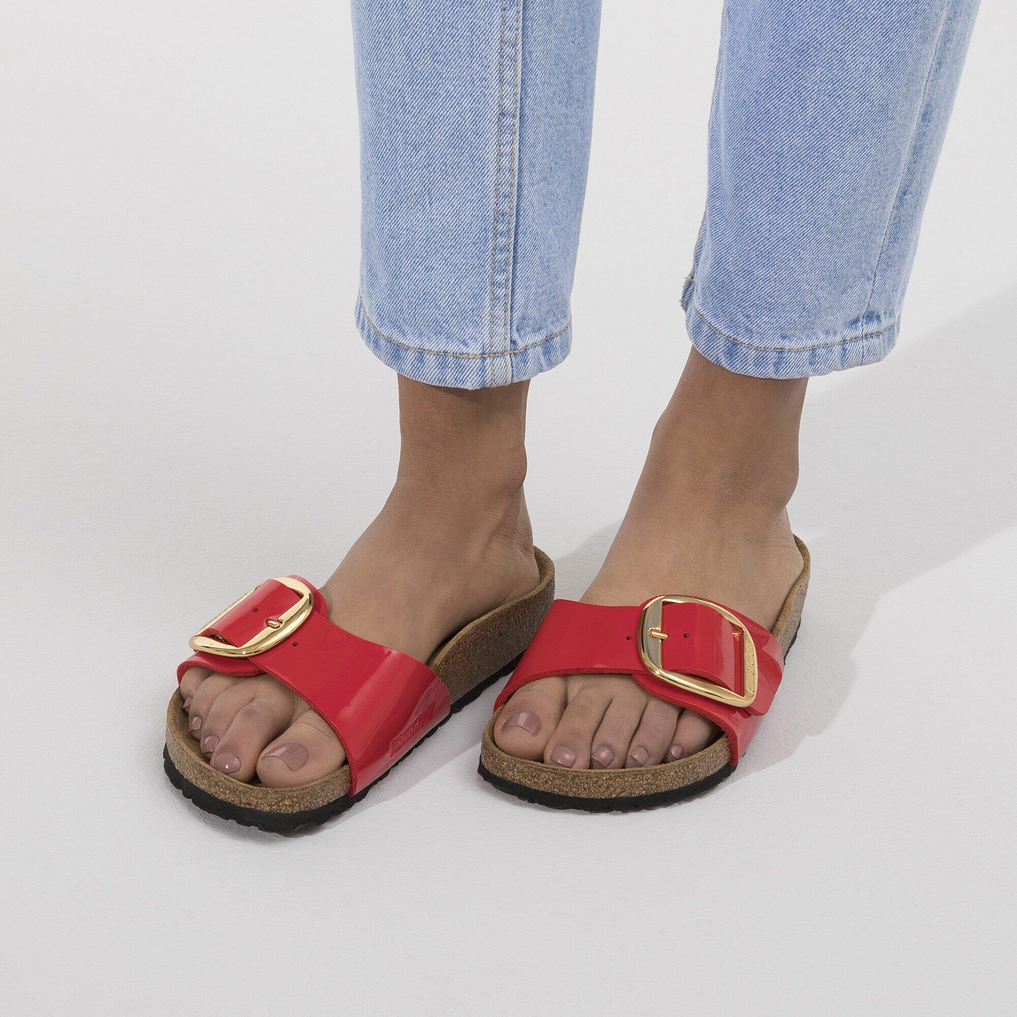 Birkenstock big buckle red clearance