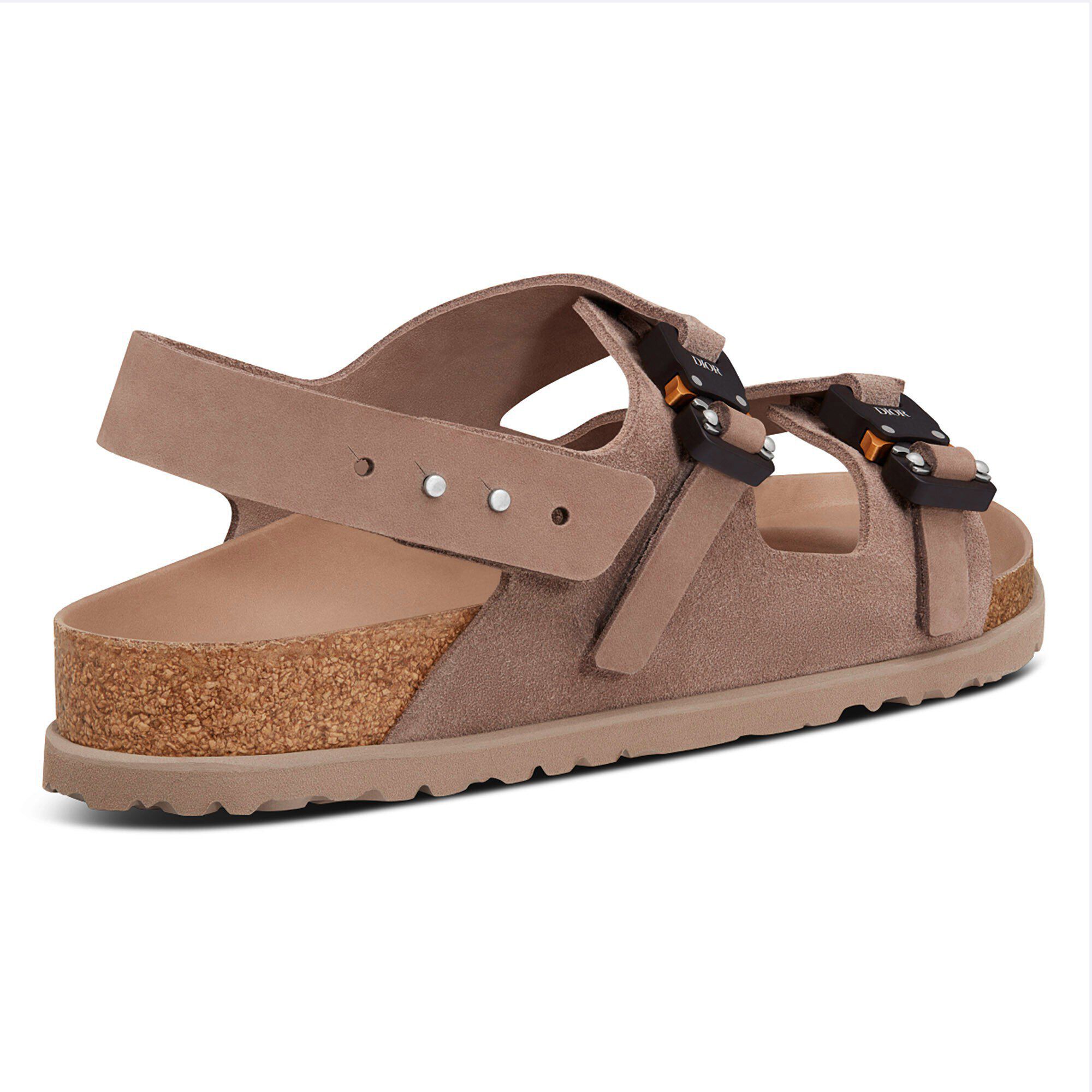 Milano Dior Nubuck Calfskin Suede Nubuck Fossil | BIRKENSTOCK