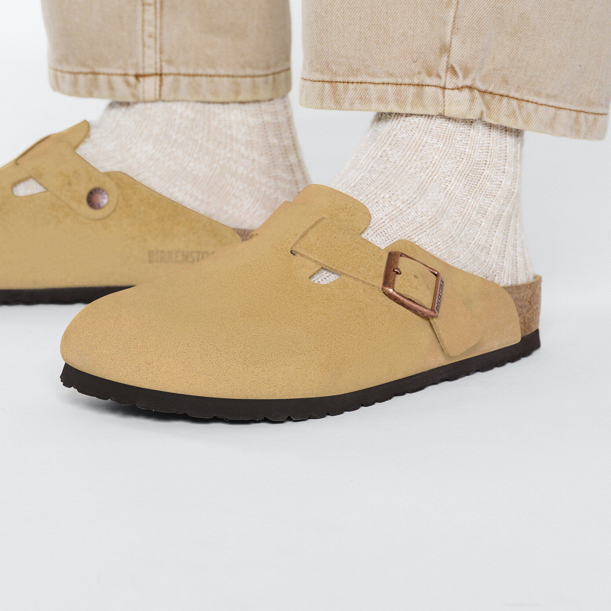 Boston / ボストン スエードレザー ラテ クリーム | BIRKENSTOCK