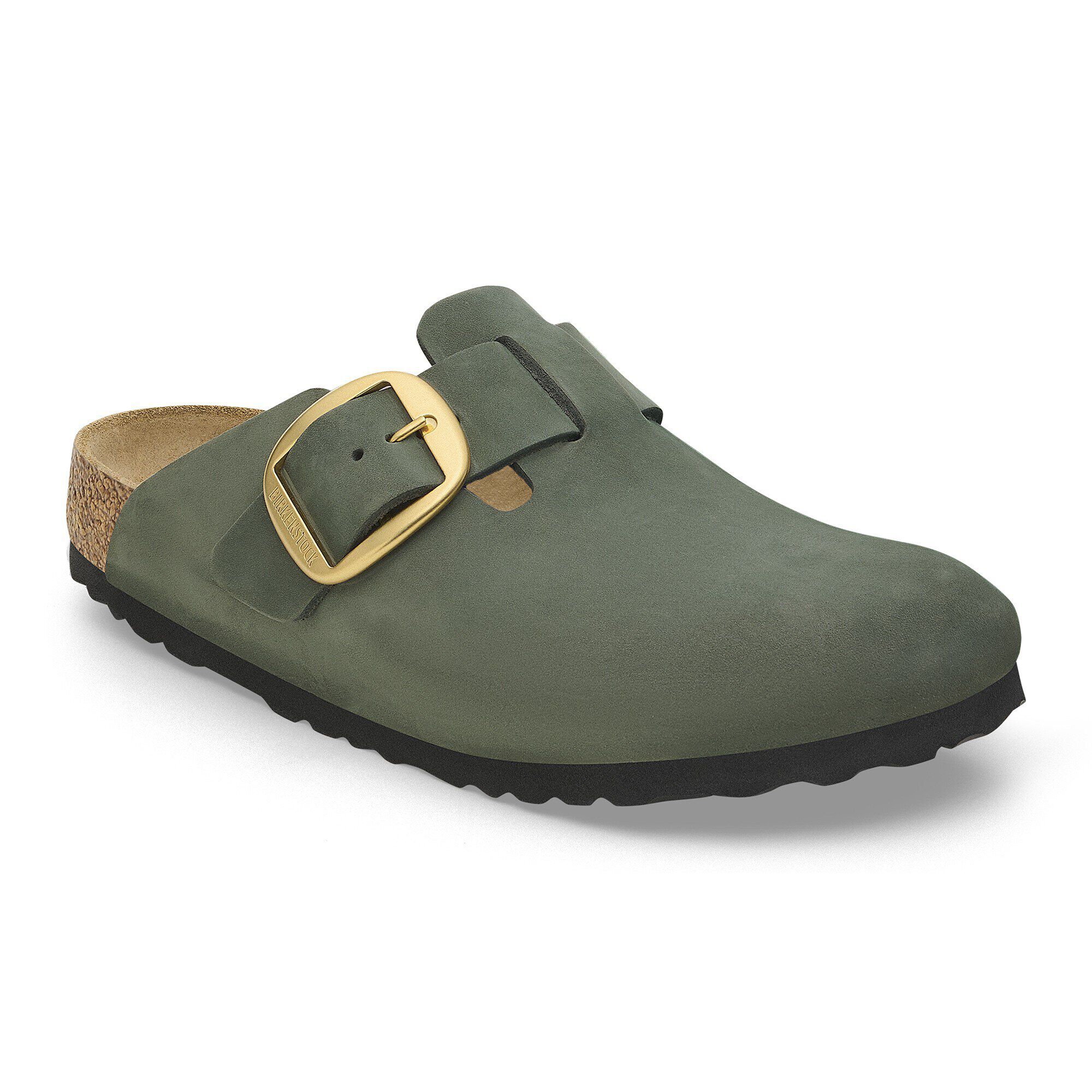 Boston Big Buckle Cuir nubuck Thyme BIRKENSTOCK
