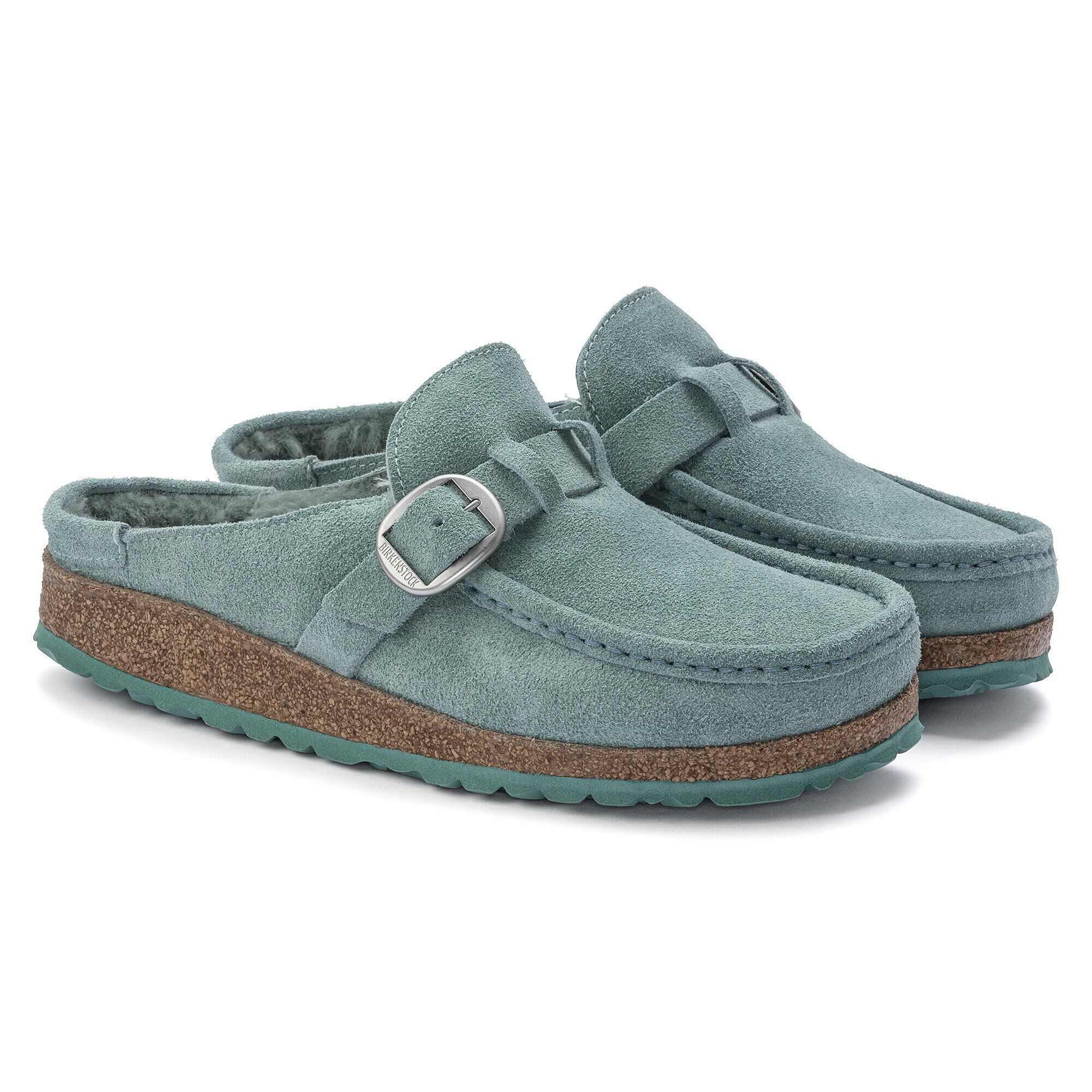 Buckley Shearling Suede Leather Stone Coin | BIRKENSTOCK