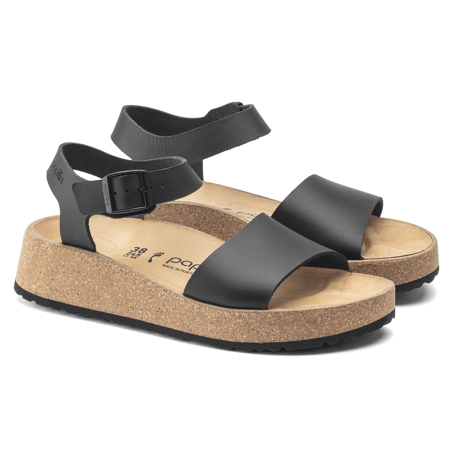 Glenda Natural Leather Black BIRKENSTOCK
