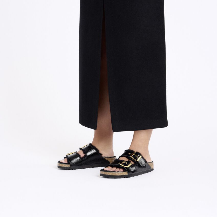 Arizona Shearling Eyelets Patent Leather