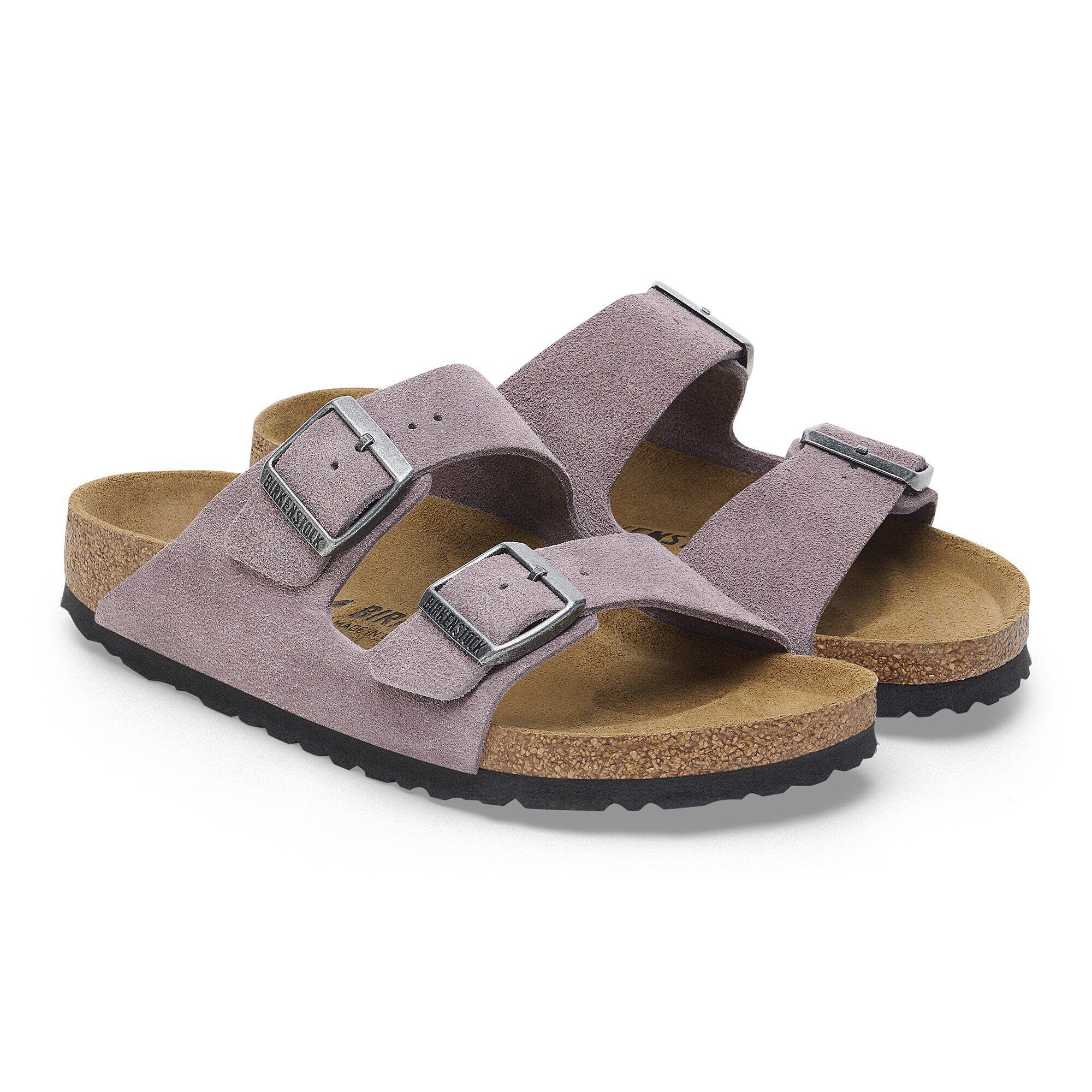Birkenstock arizona grey suede sales
