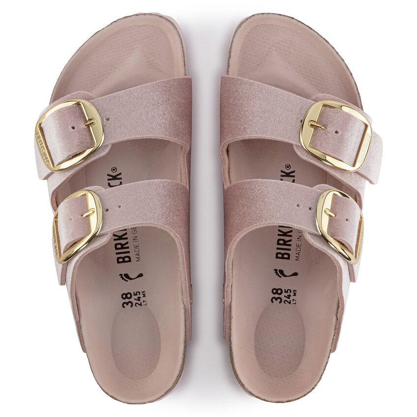 birkenstock big buckle washed metallic rose