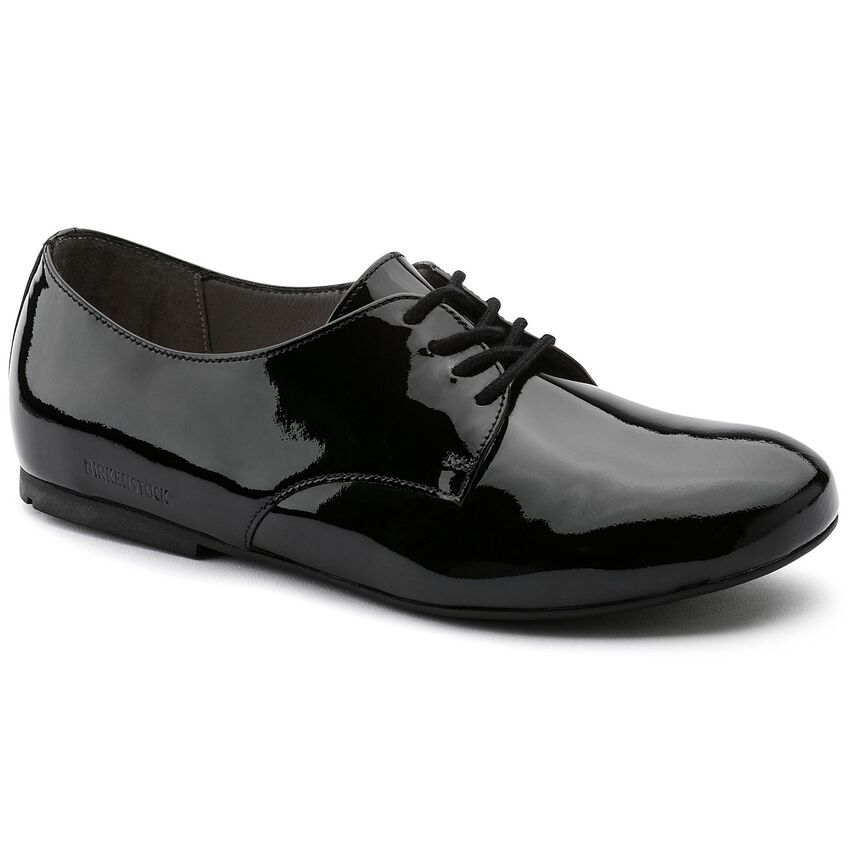 Saunders Embossed Leather Patent Schwarz Saunders Embossed Leather Patent Schwarz