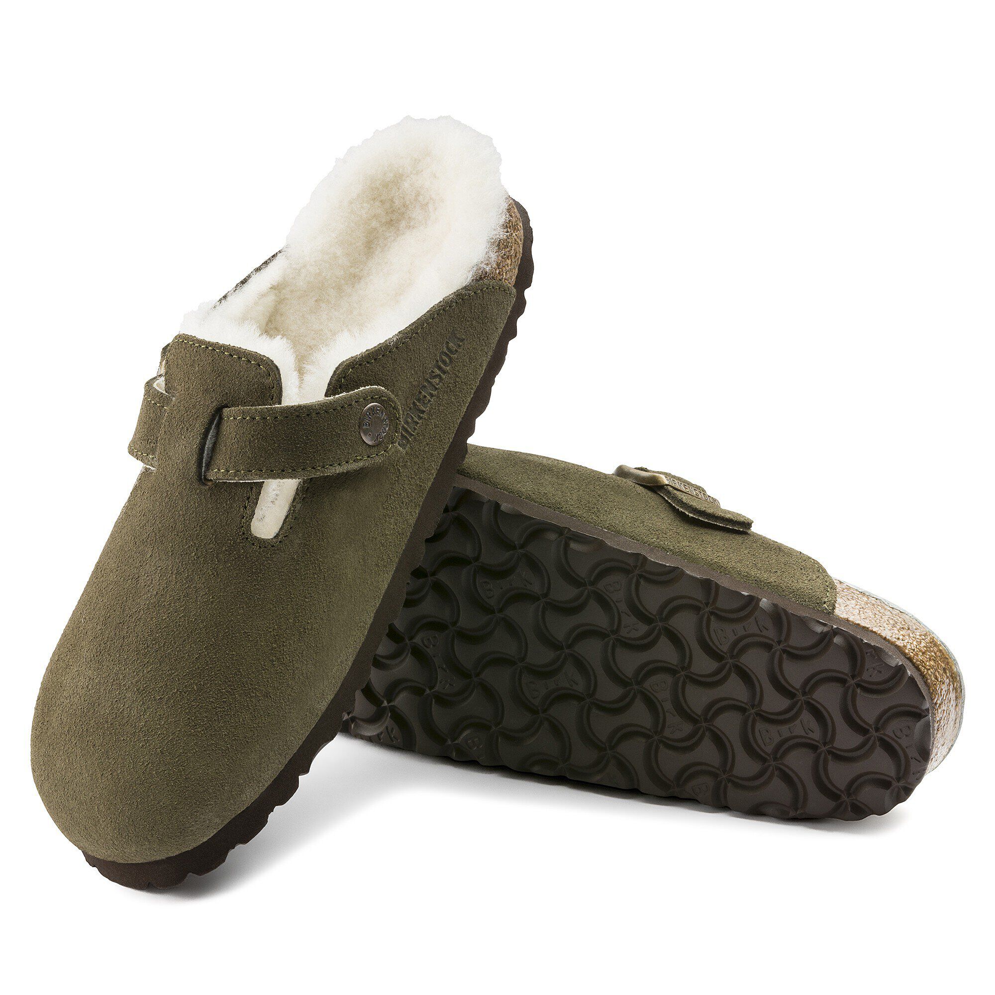 birkenstock women's boston shearling clog