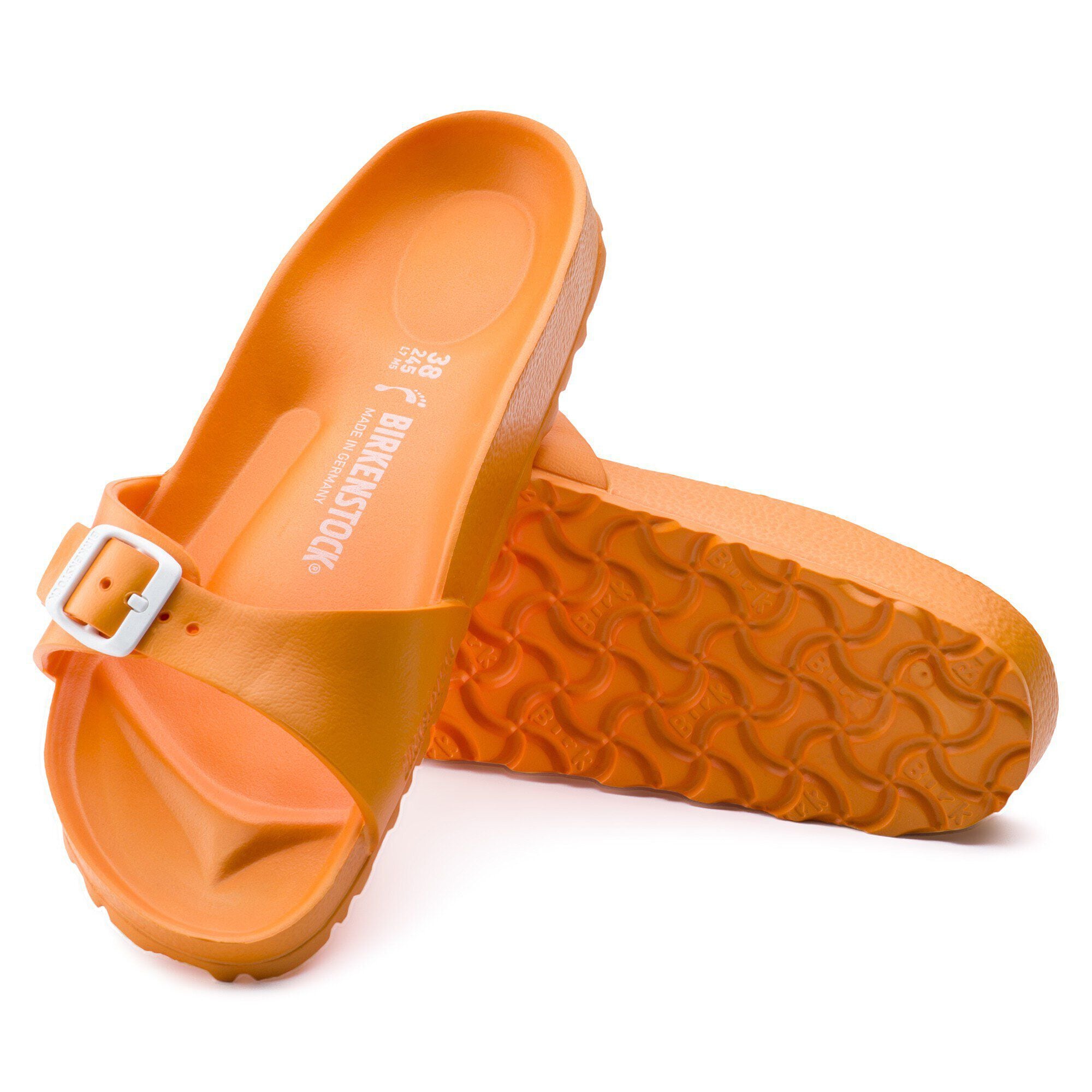 rubber birkenstocks orange