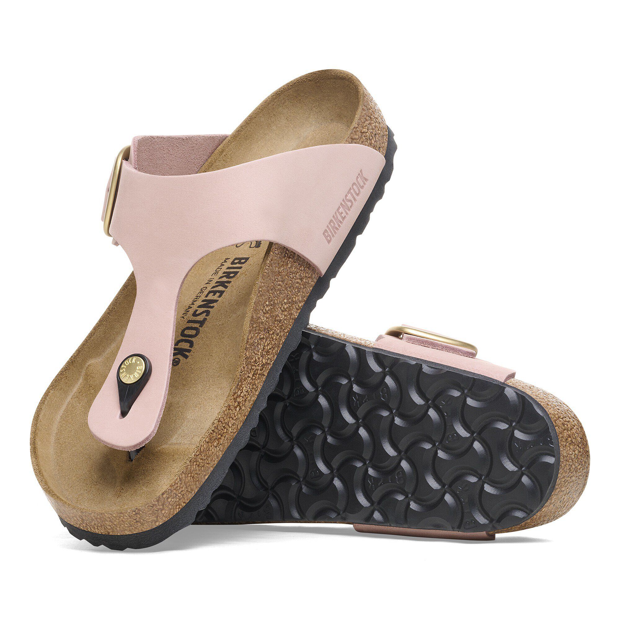 Gizeh Big Buckle Nubuck Leather Soft Pink BIRKENSTOCK