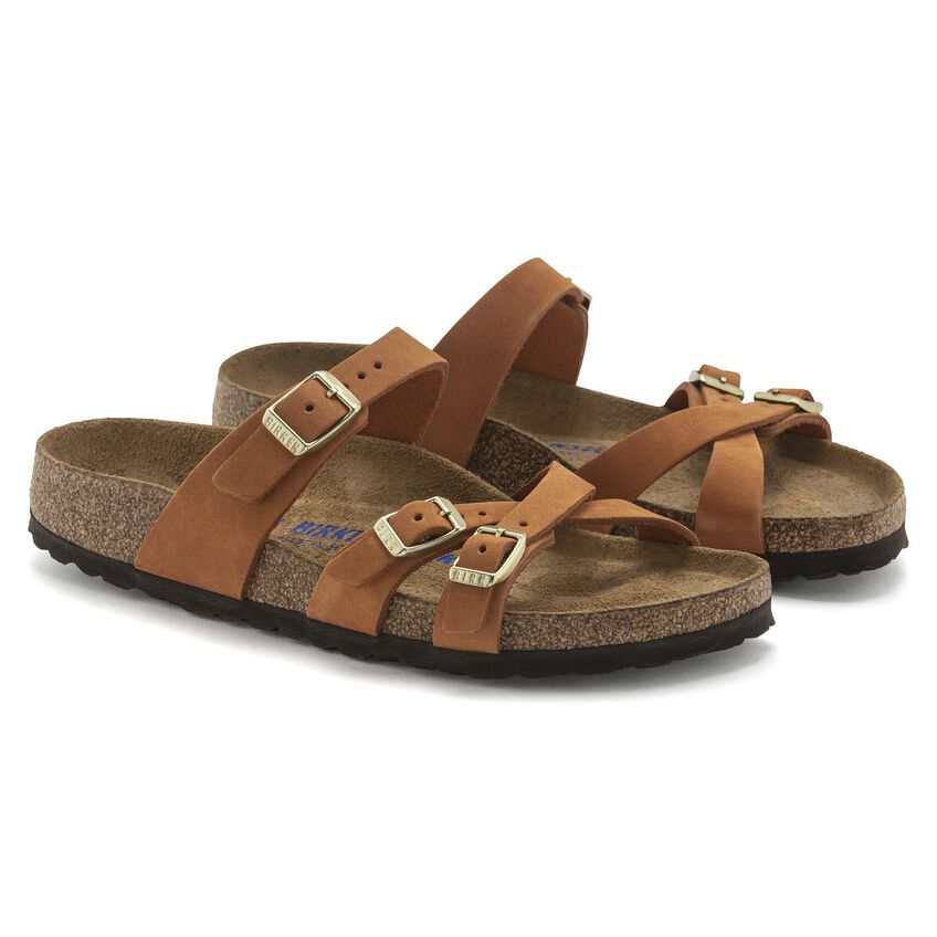 Franca Soft Footbed Nubuck Leather Pecan BIRKENSTOCK